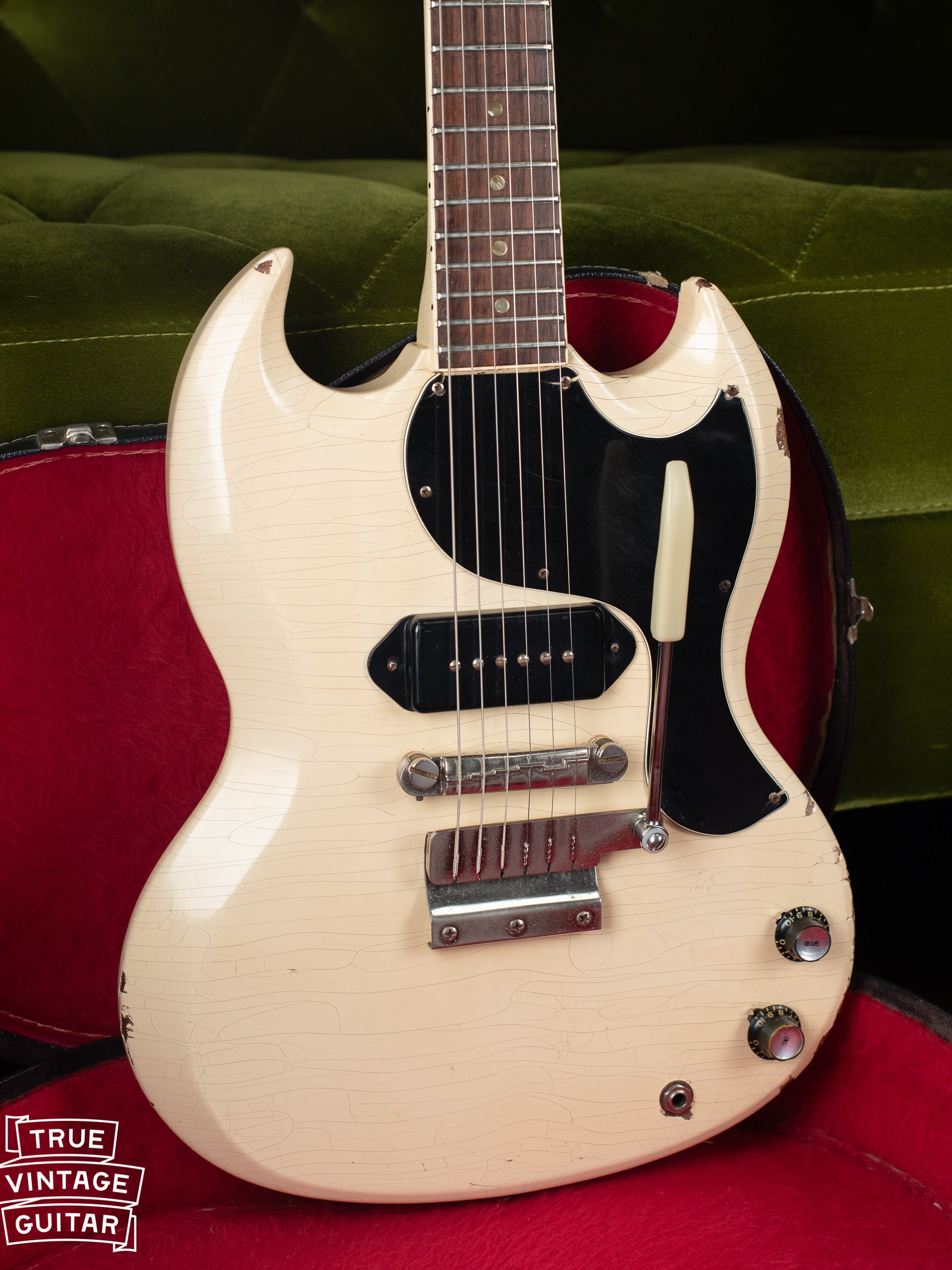 Vintage 1965 Gibson SG TV Junior White guitar