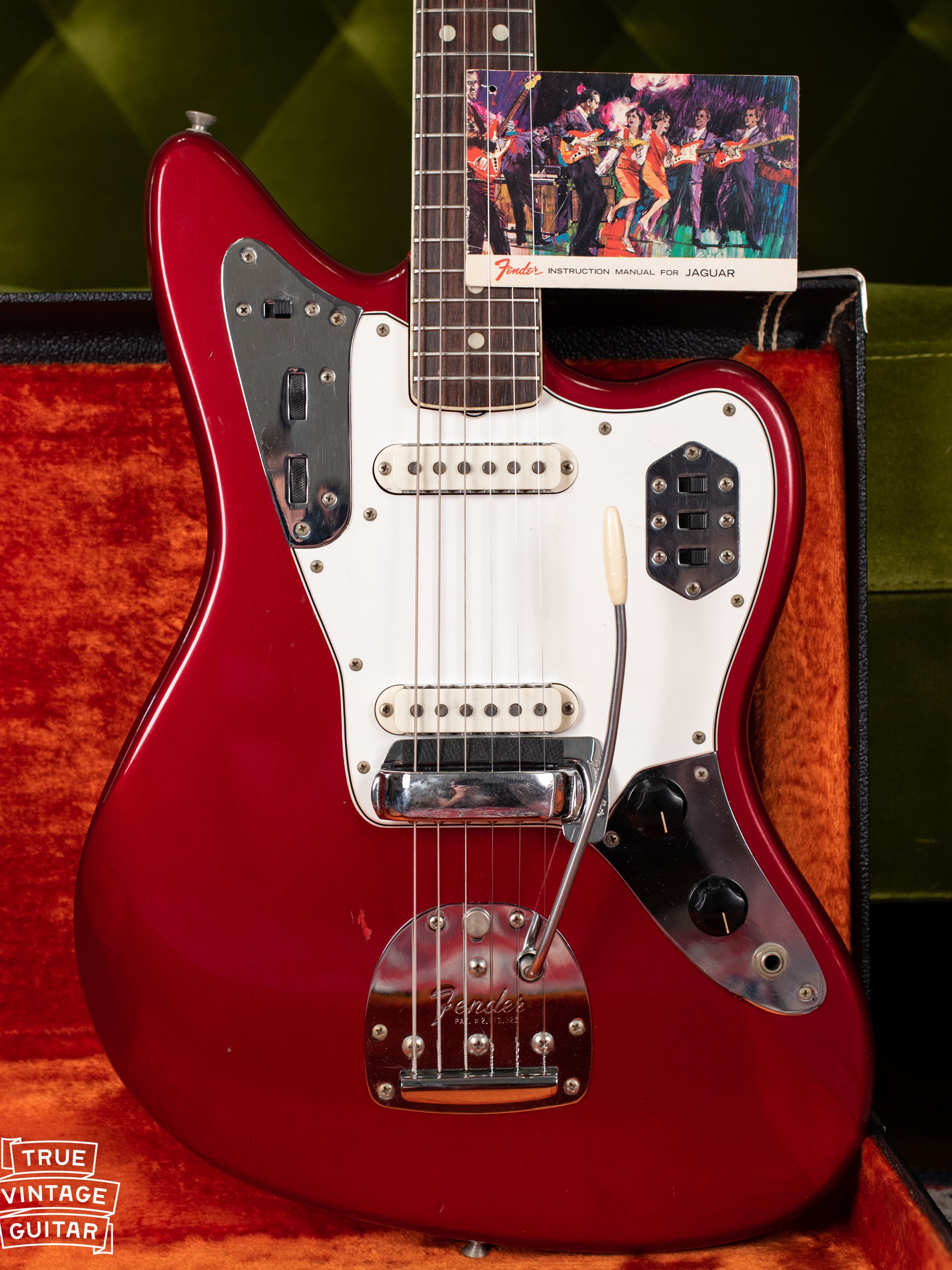 1966 Fender Jaguar Candy Apple Red Vintage Guitar