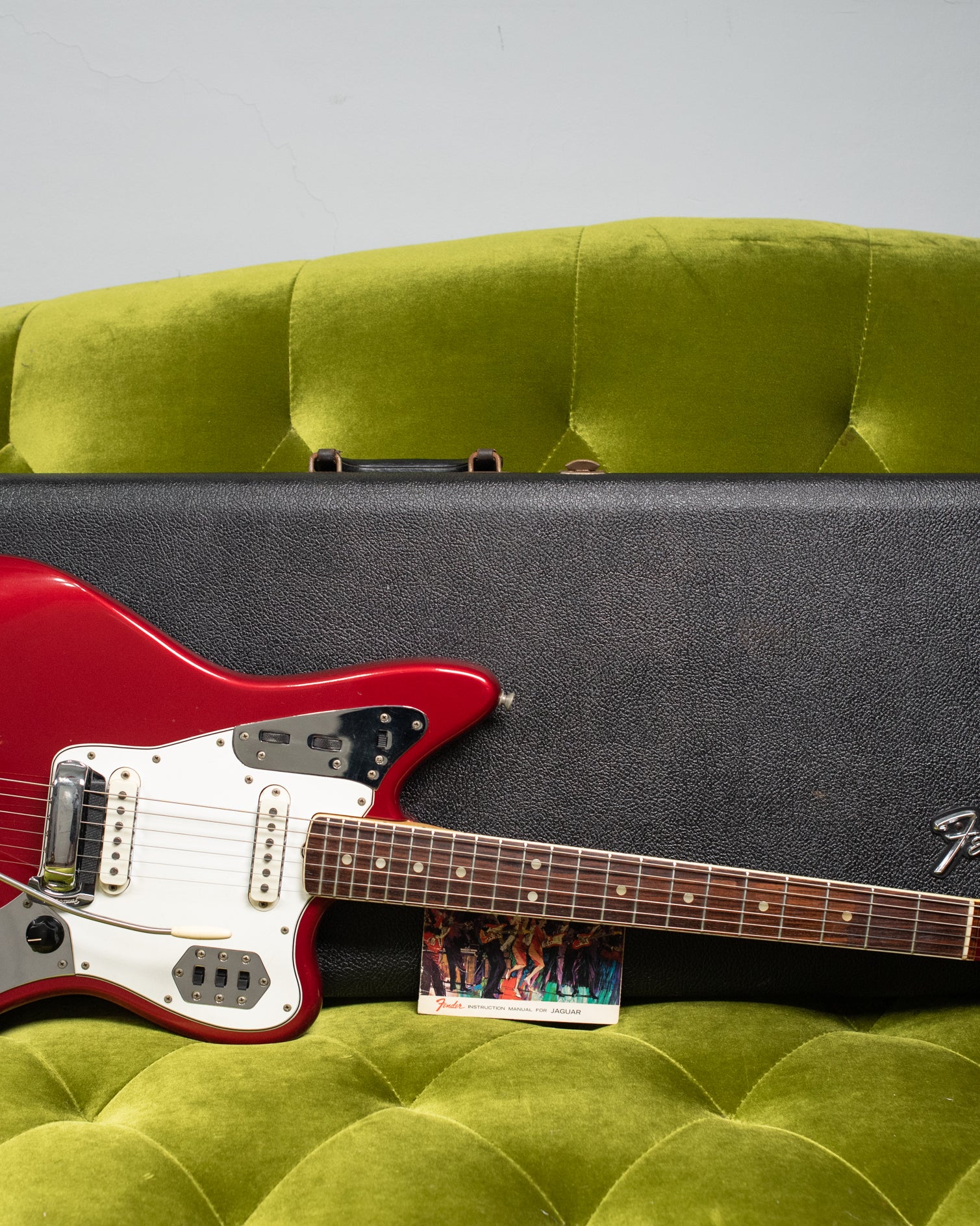 Vintage Fender Jaguar electric guitar red