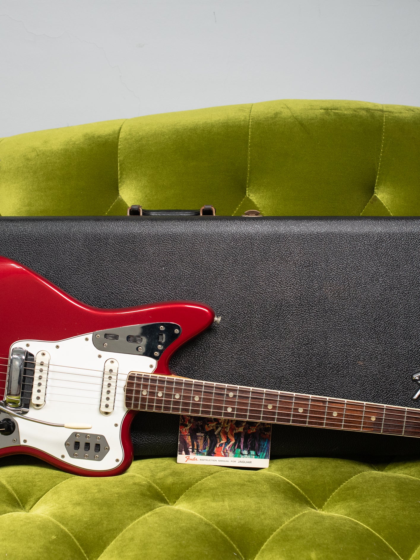 Vintage Fender Jaguar electric guitar red