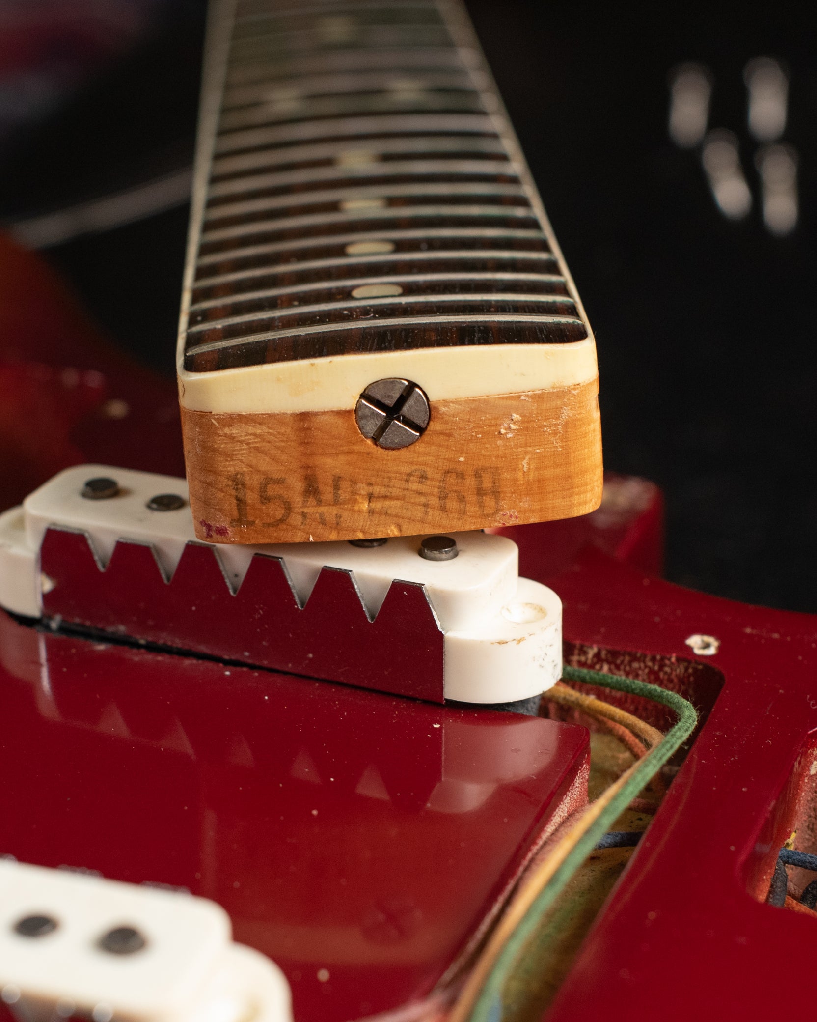 Fender Jaguar neck heel date stamp 15APR66B