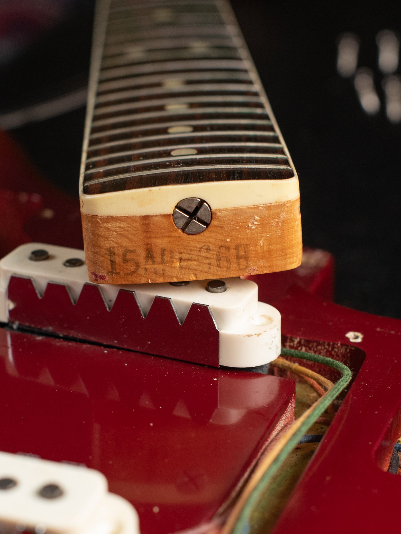 Fender Jaguar neck heel date stamp 15APR66B