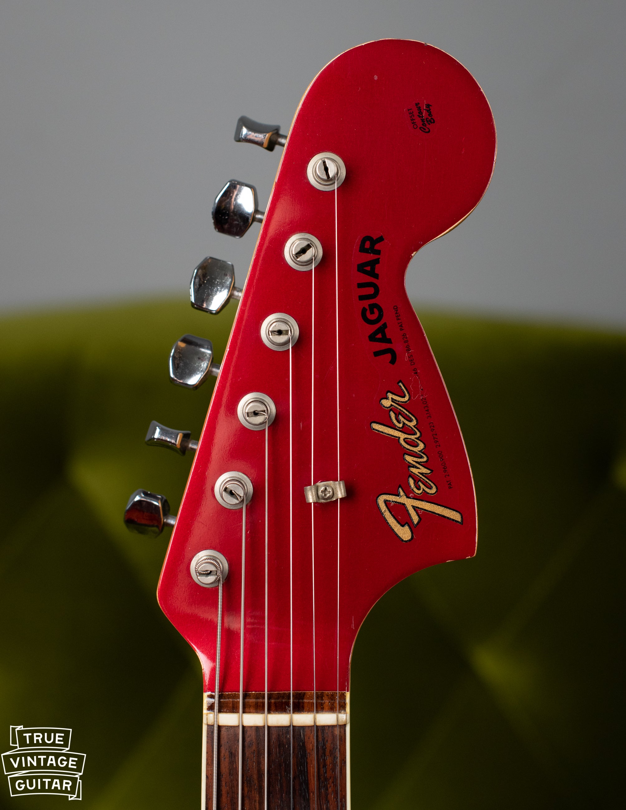 Vintage Fender Jaguar Red Matching headstock
