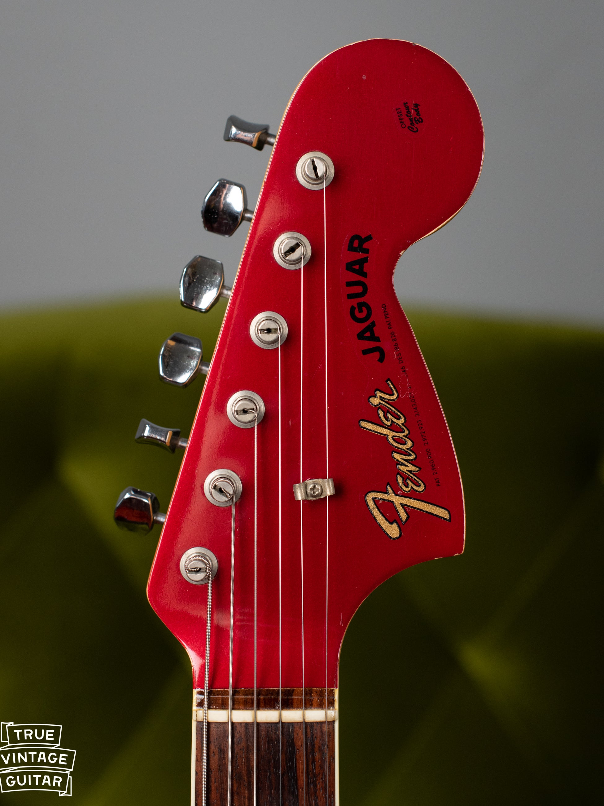 Vintage Fender Jaguar Red Matching headstock