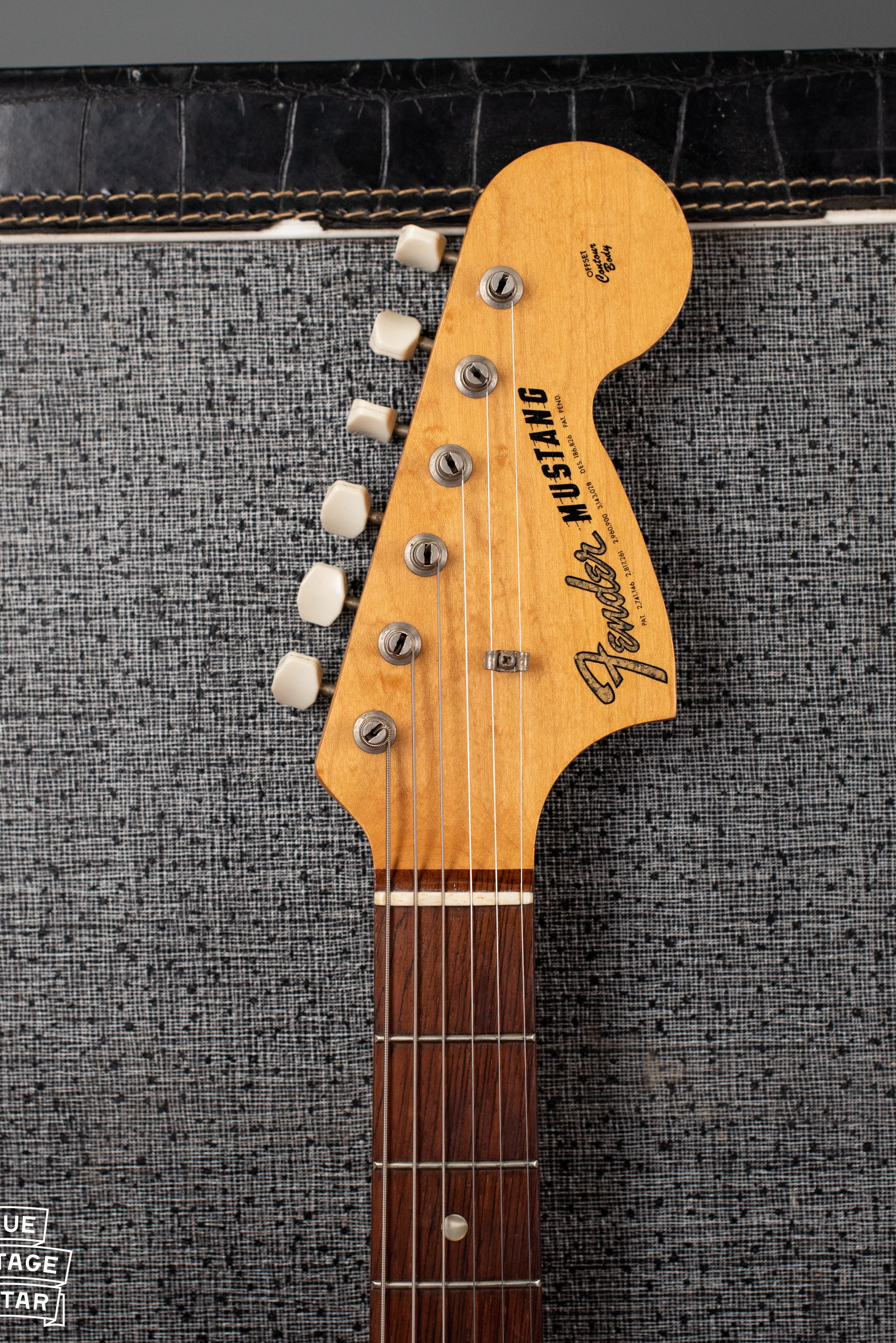 Fender Mustang headstock 1966