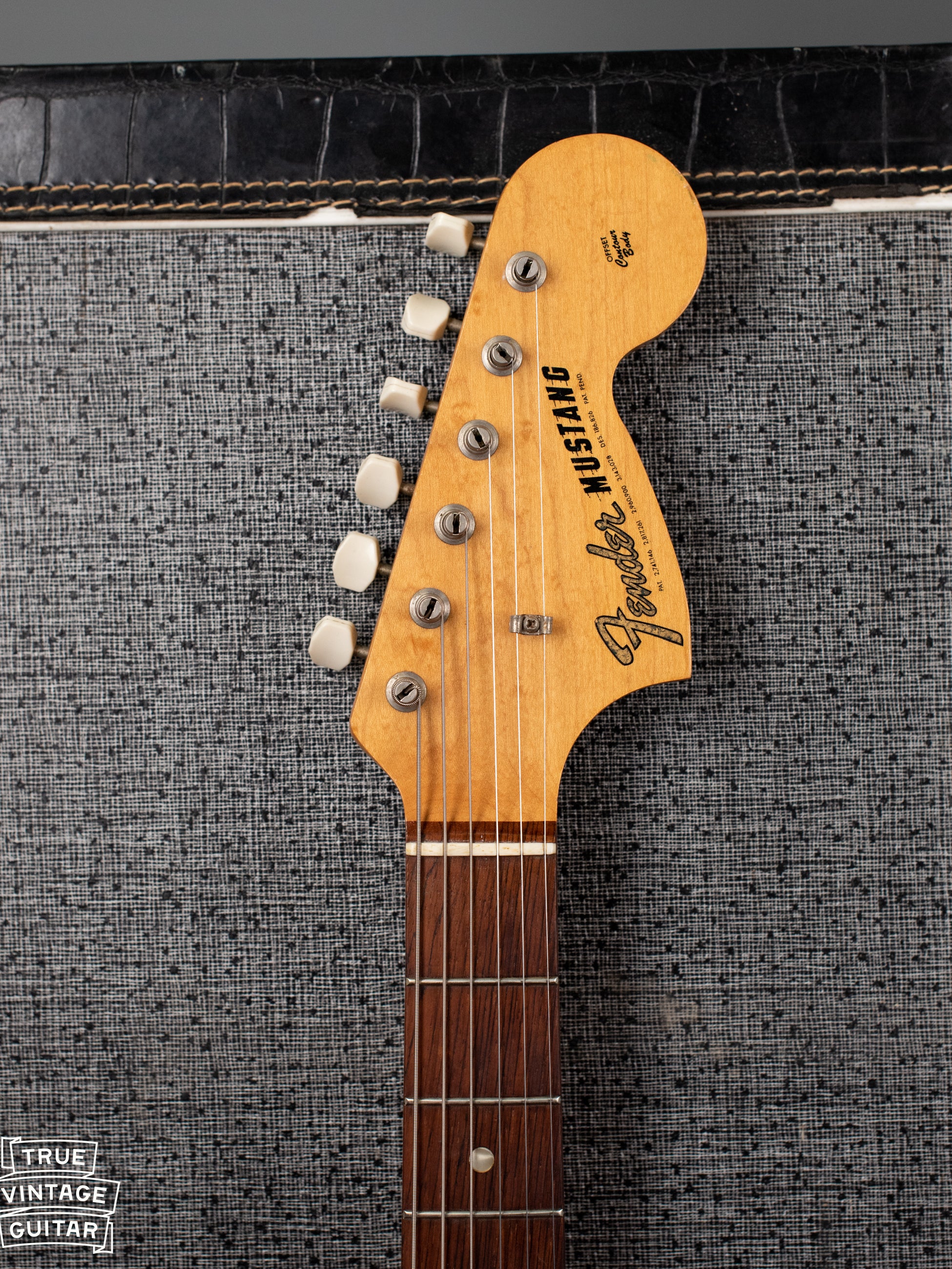 Fender Mustang headstock 1966