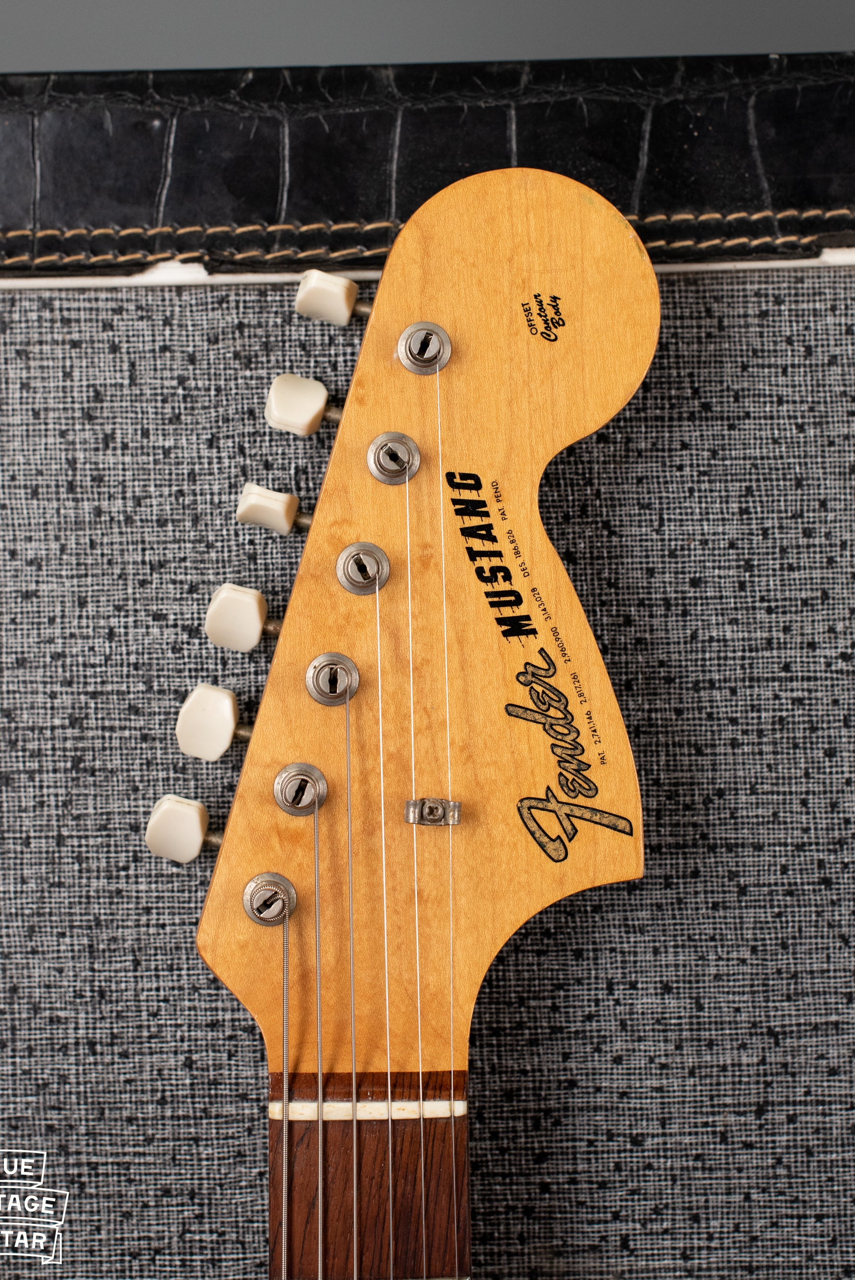 1966 Fender Mustang Headstock