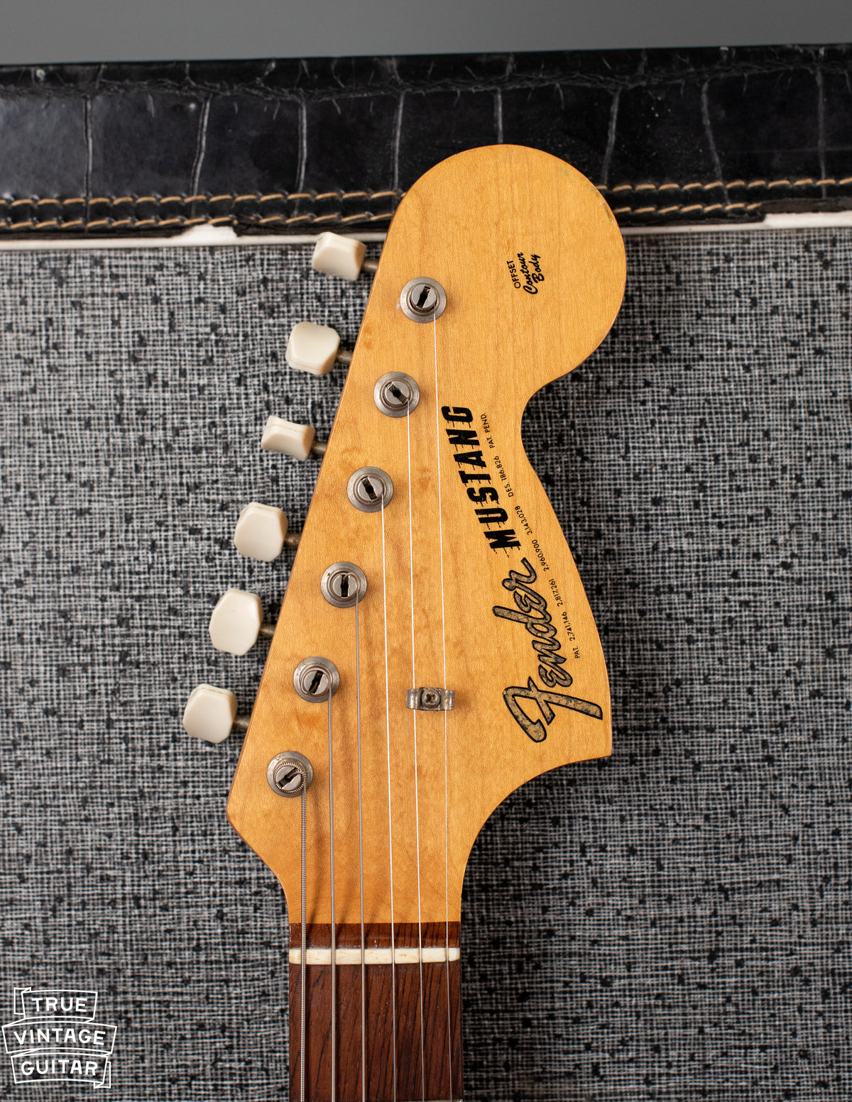 1966 Fender Mustang Headstock