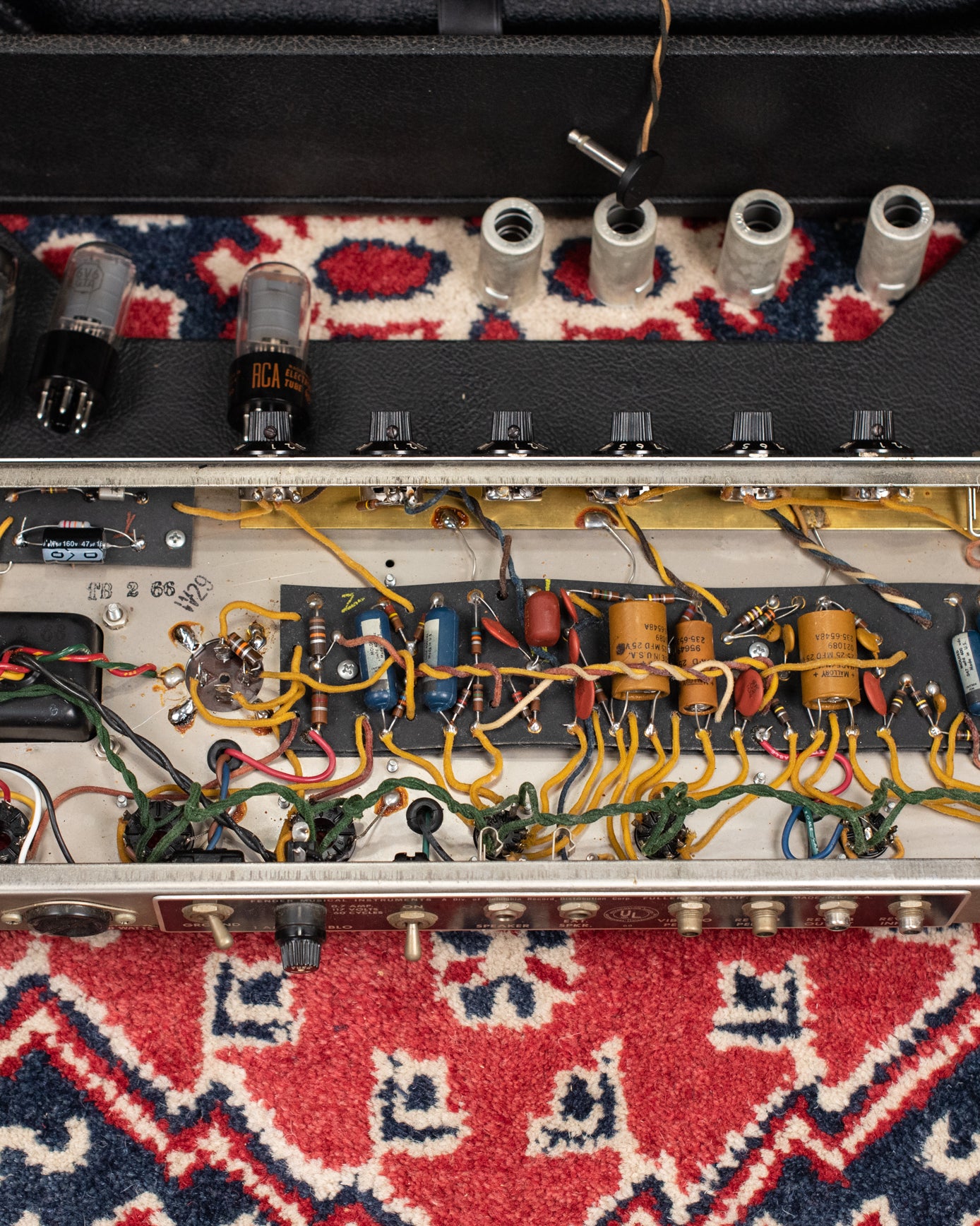 Circuit, chassis, Fender Princeton Reverb