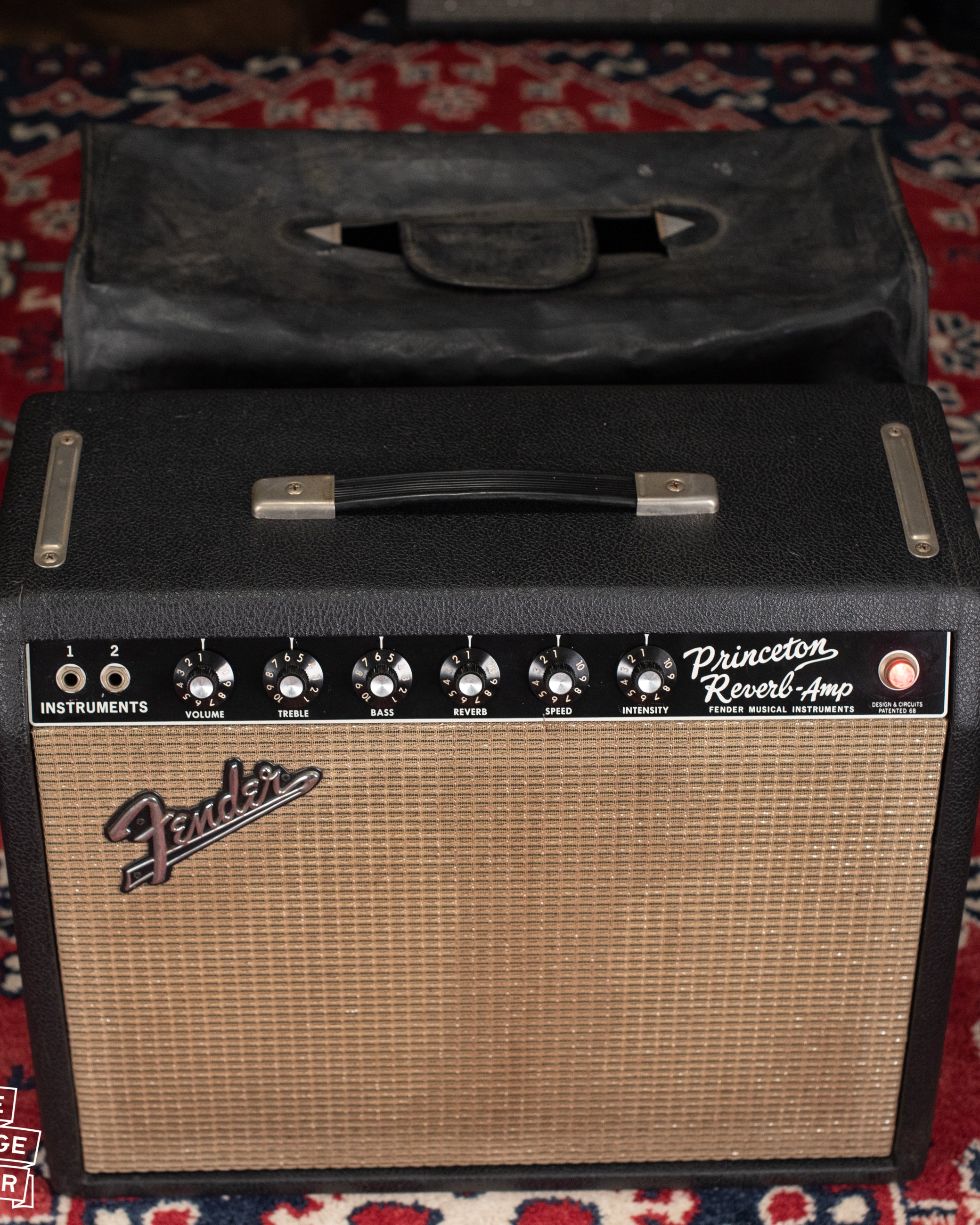 Fender Princeton Reverb amp with cover