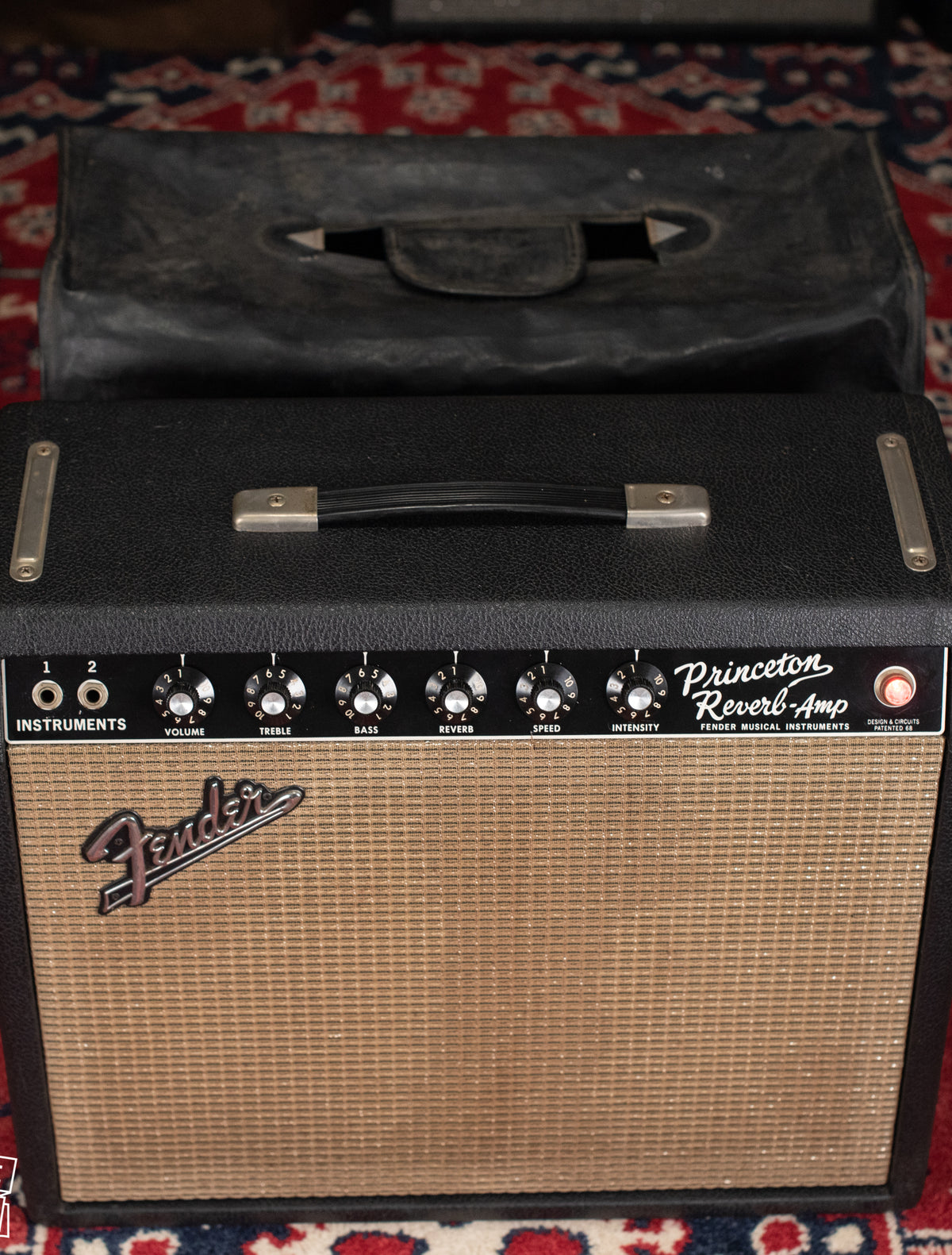 Fender Princeton Reverb amp with cover