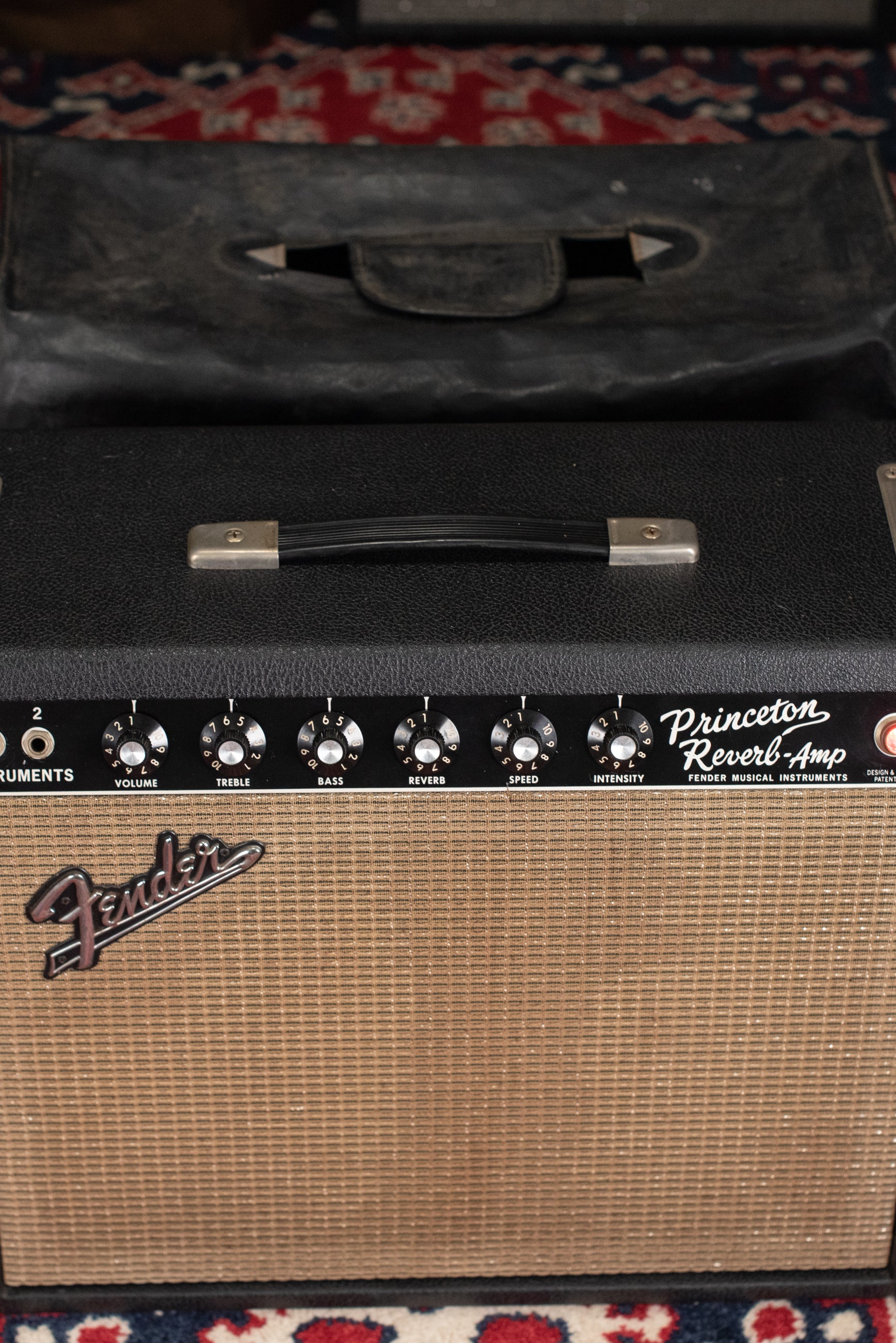 Fender Princeton Reverb amp with cover