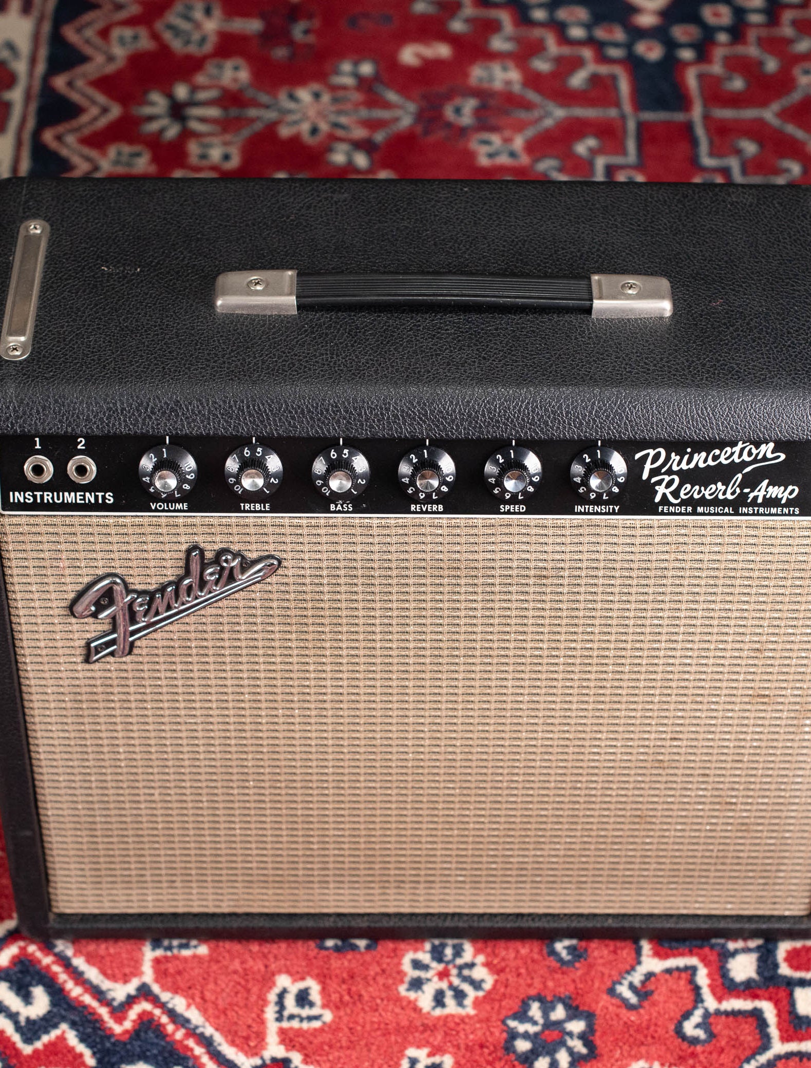 Vintage black faceplate Fender Princeton Reverb amp