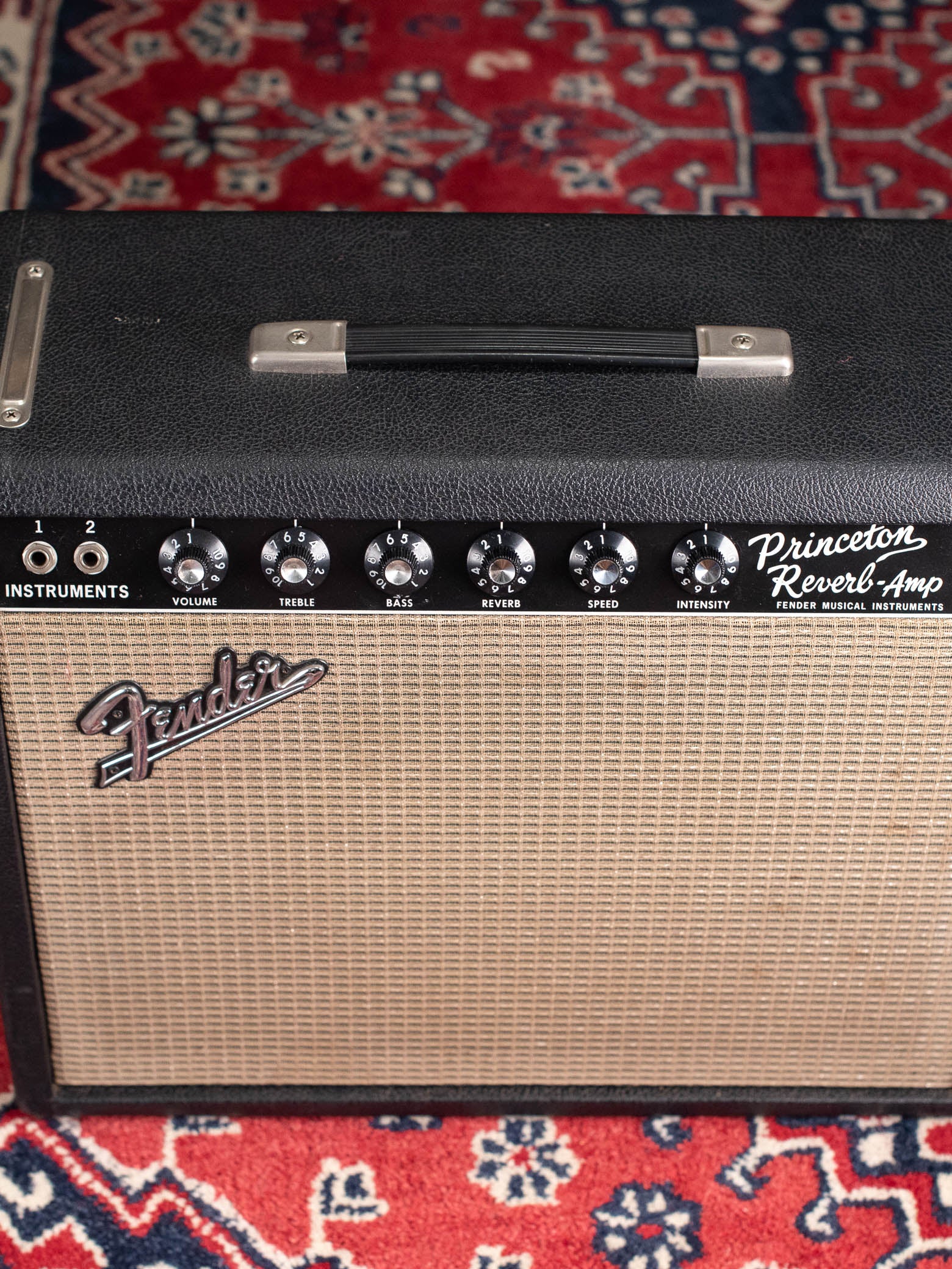 Vintage black faceplate Fender Princeton Reverb amp