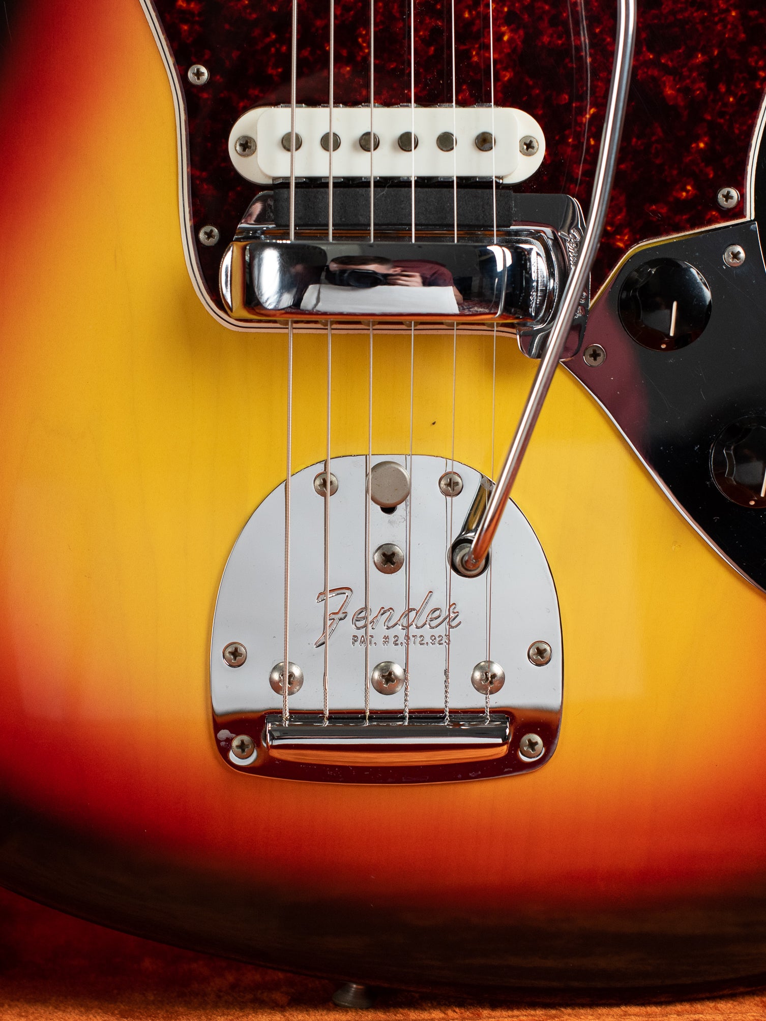 Fender floating tremolo, offset guitar, Vintage 1966 Fender Jaguar