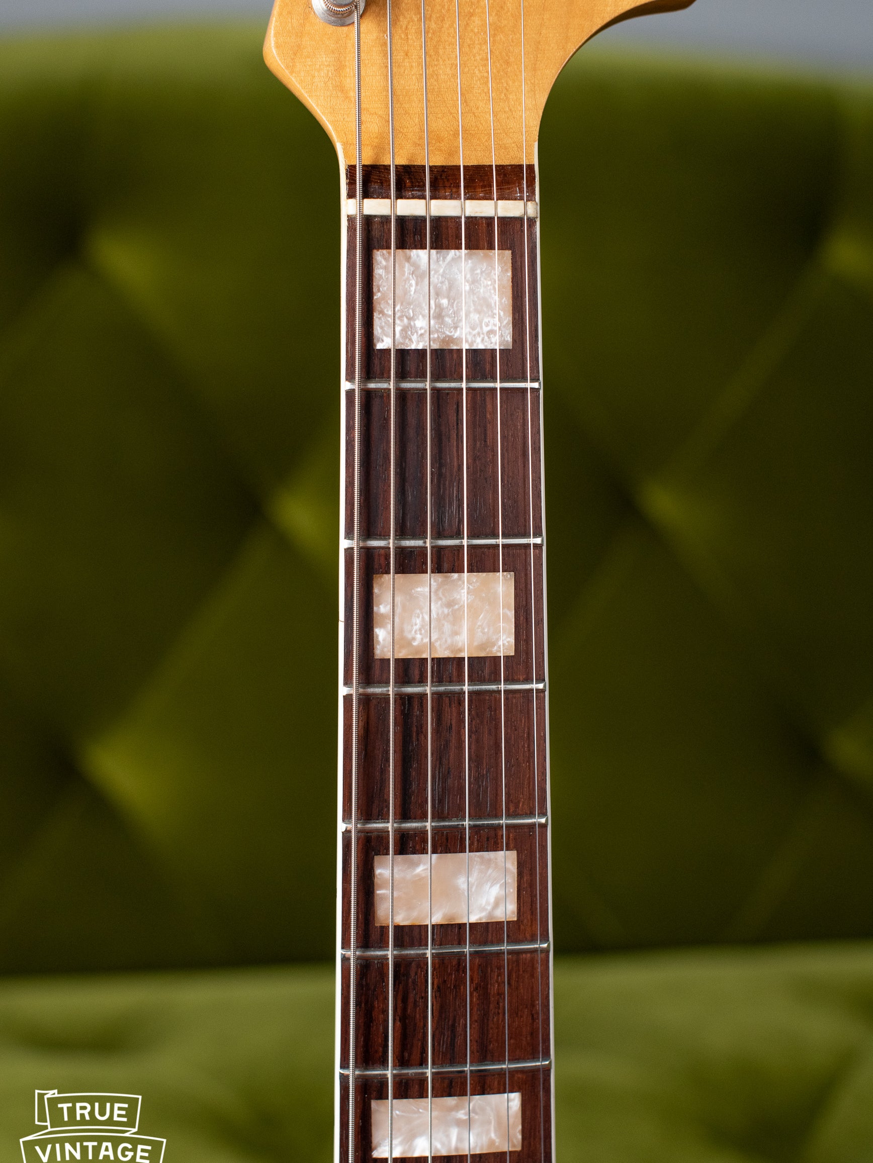 Block fretboard markers, Vintage 1966 Fender Jaguar Sunburst