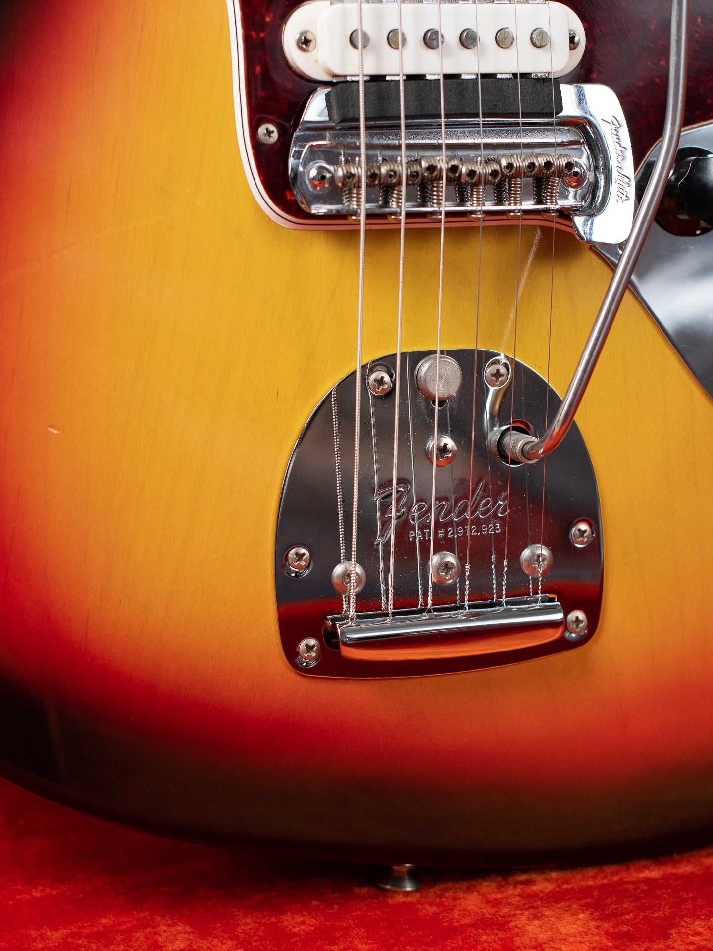 Tremolo tailpiece, Vintage 1966 Fender Jaguar Sunburst