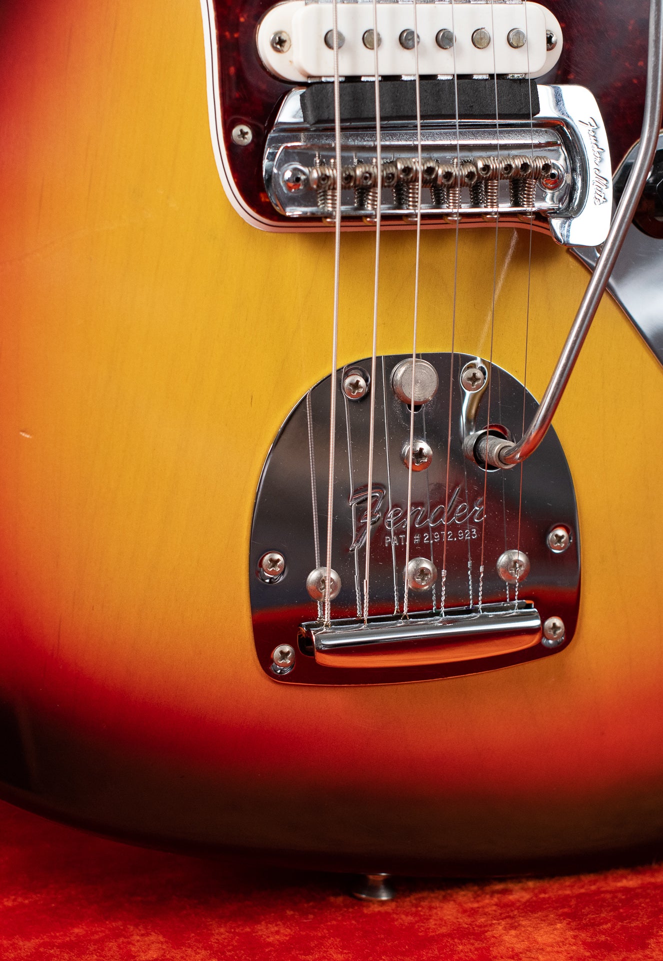 Tremolo tailpiece, Vintage 1966 Fender Jaguar Sunburst