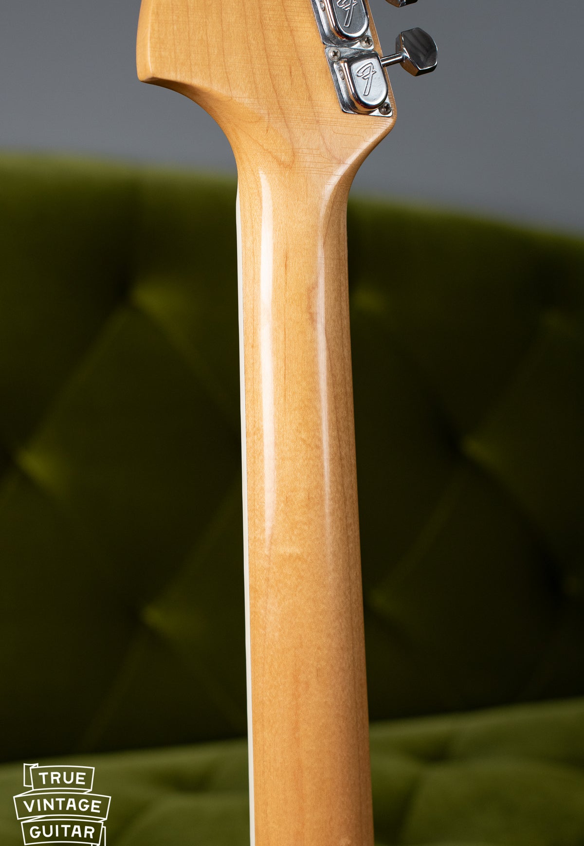 Back of neck, Vintage 1966 Fender Jaguar Sunburst