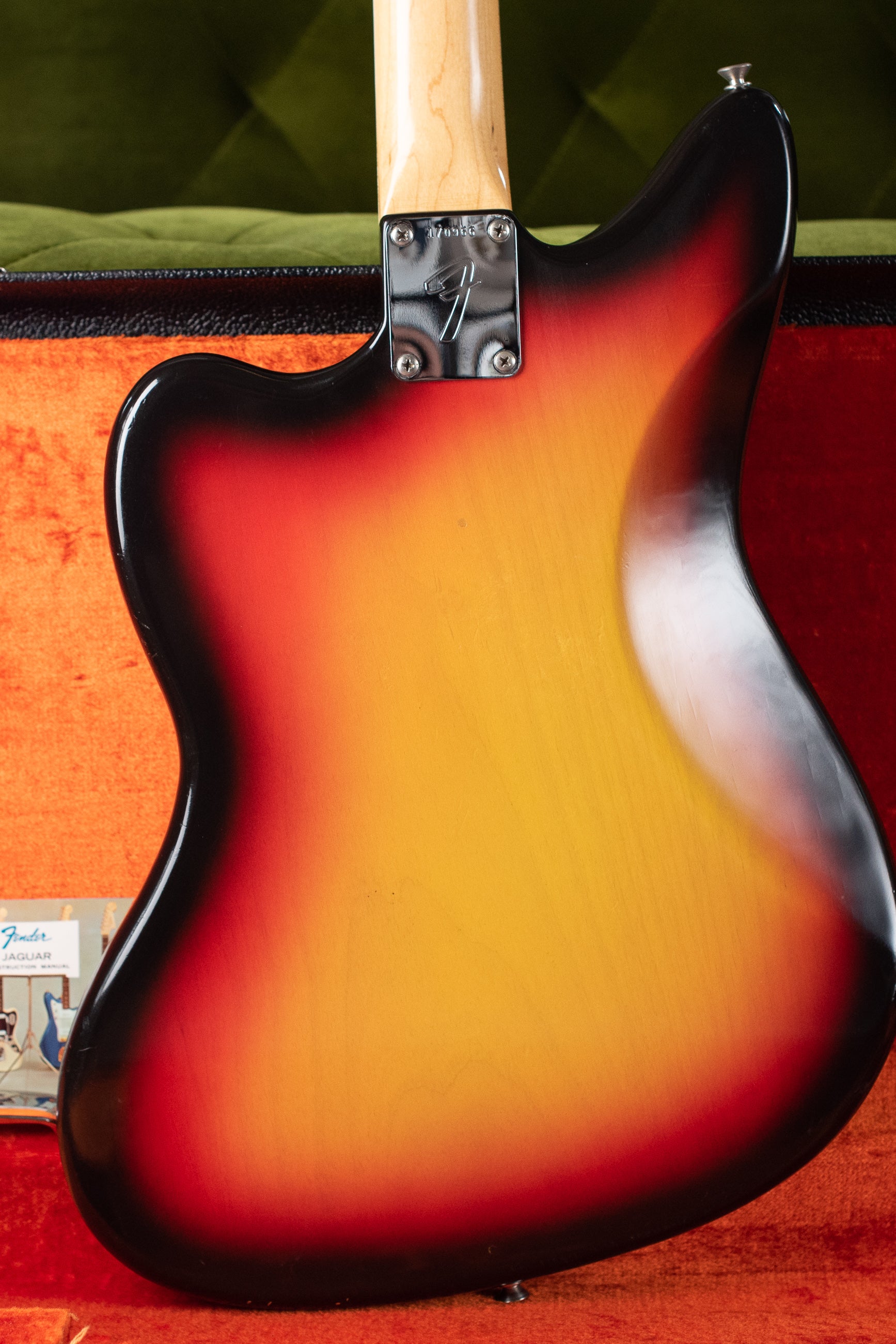 back of body, Vintage 1966 Fender Jaguar Sunburst