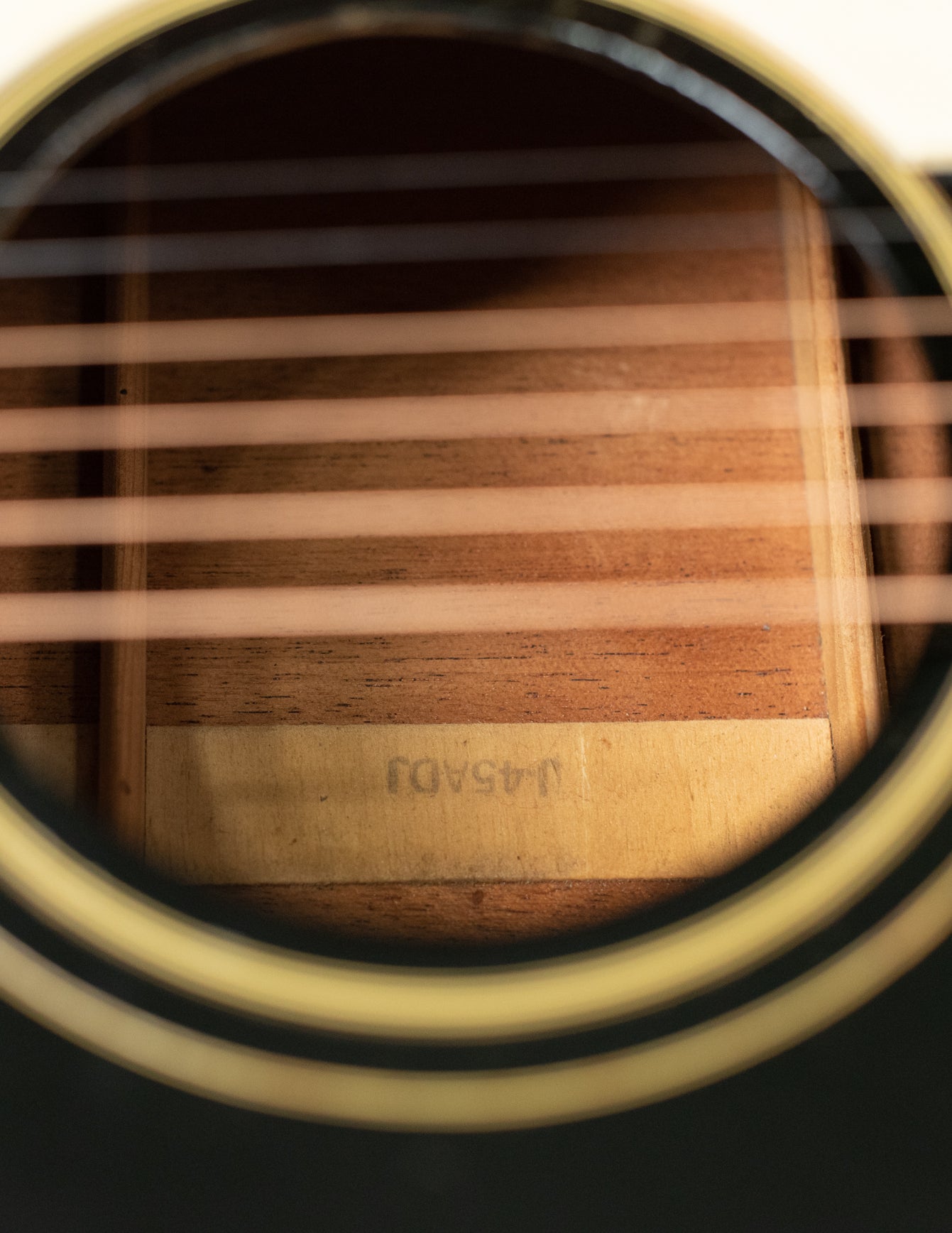 J-45 ADJ stamped inside the sound hole