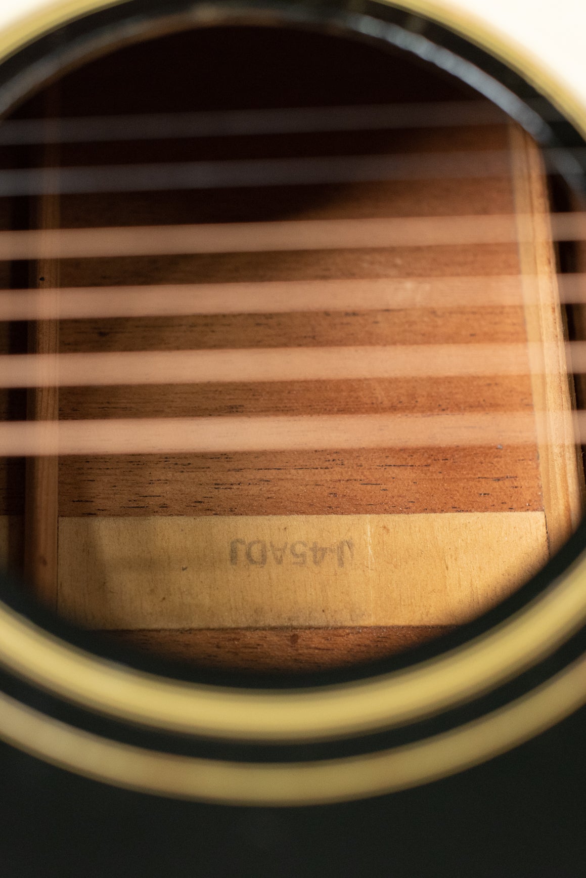 J-45 ADJ stamped inside the sound hole