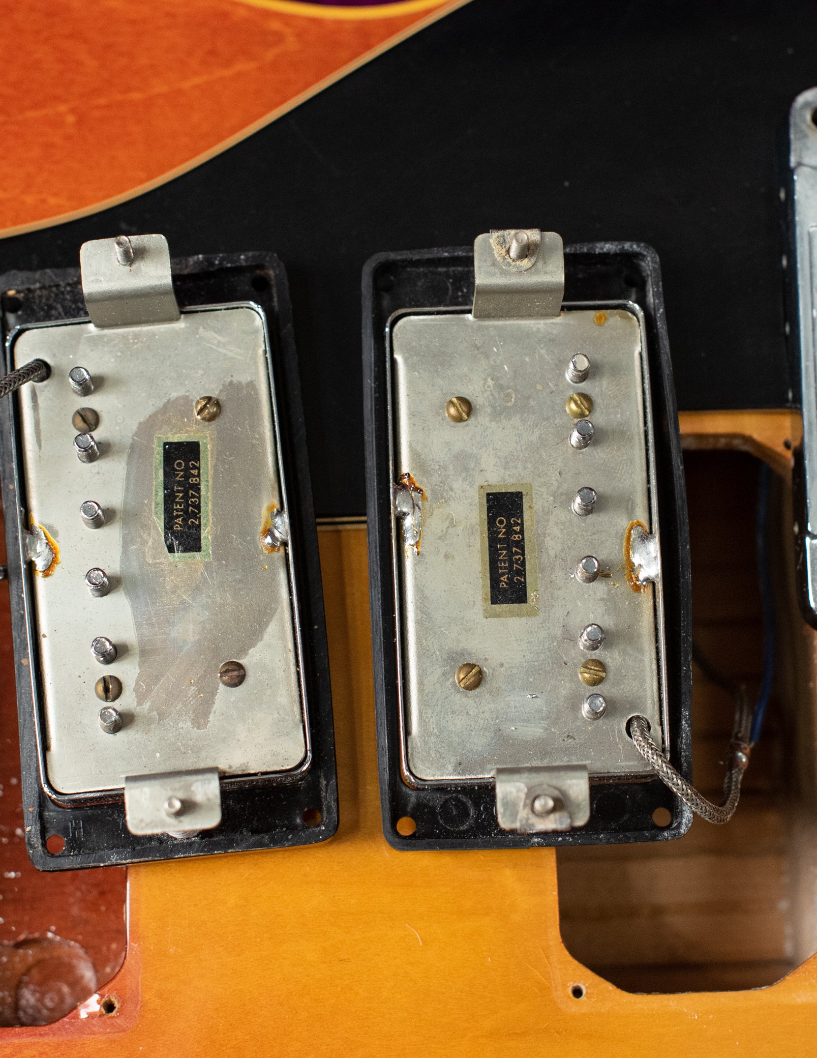 patent sticker humbucking pickups