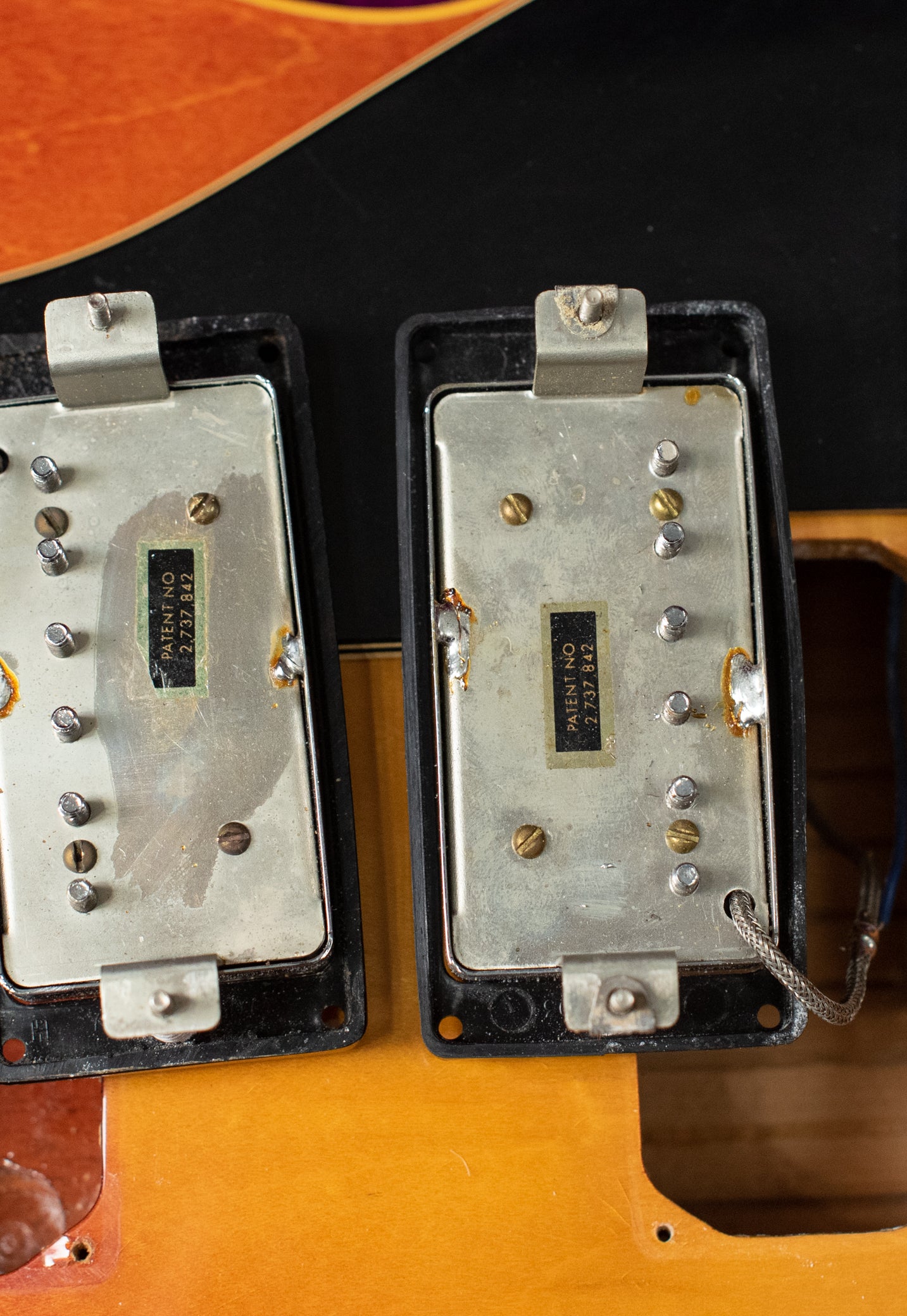 patent sticker humbucking pickups