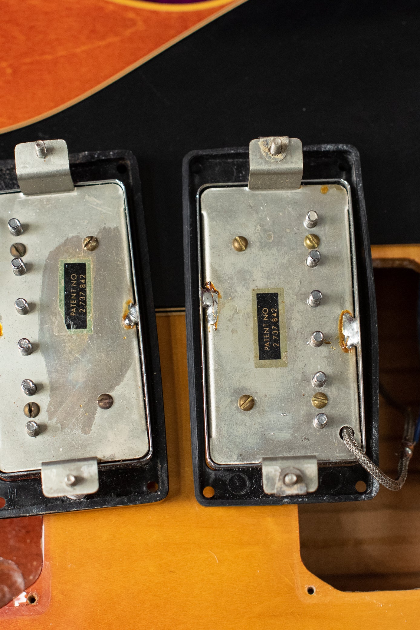 patent sticker humbucking pickups