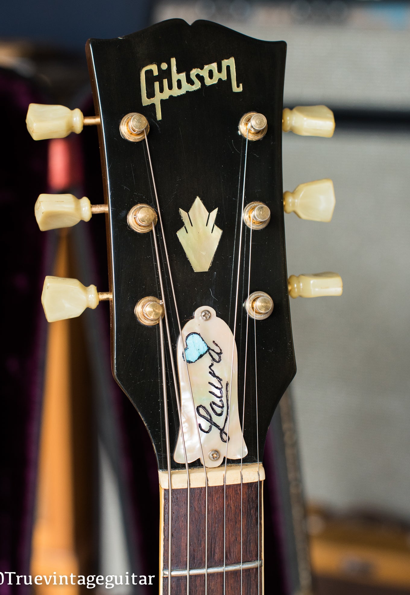 Headstock, Vintage 1972 Gibson ES-345 Stereo Sunburst