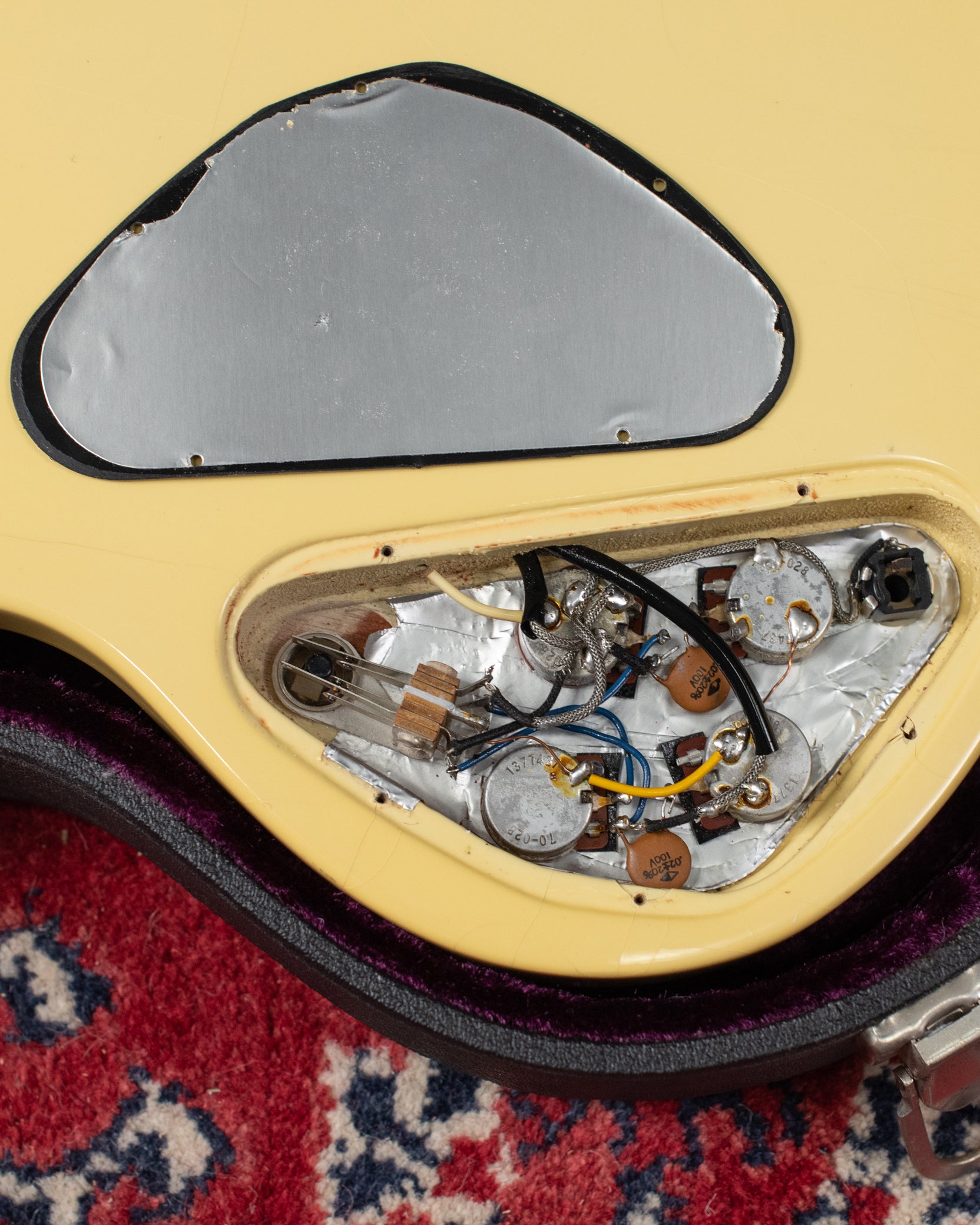 Control cavity, potentiometers, capacitors, shielded cavity