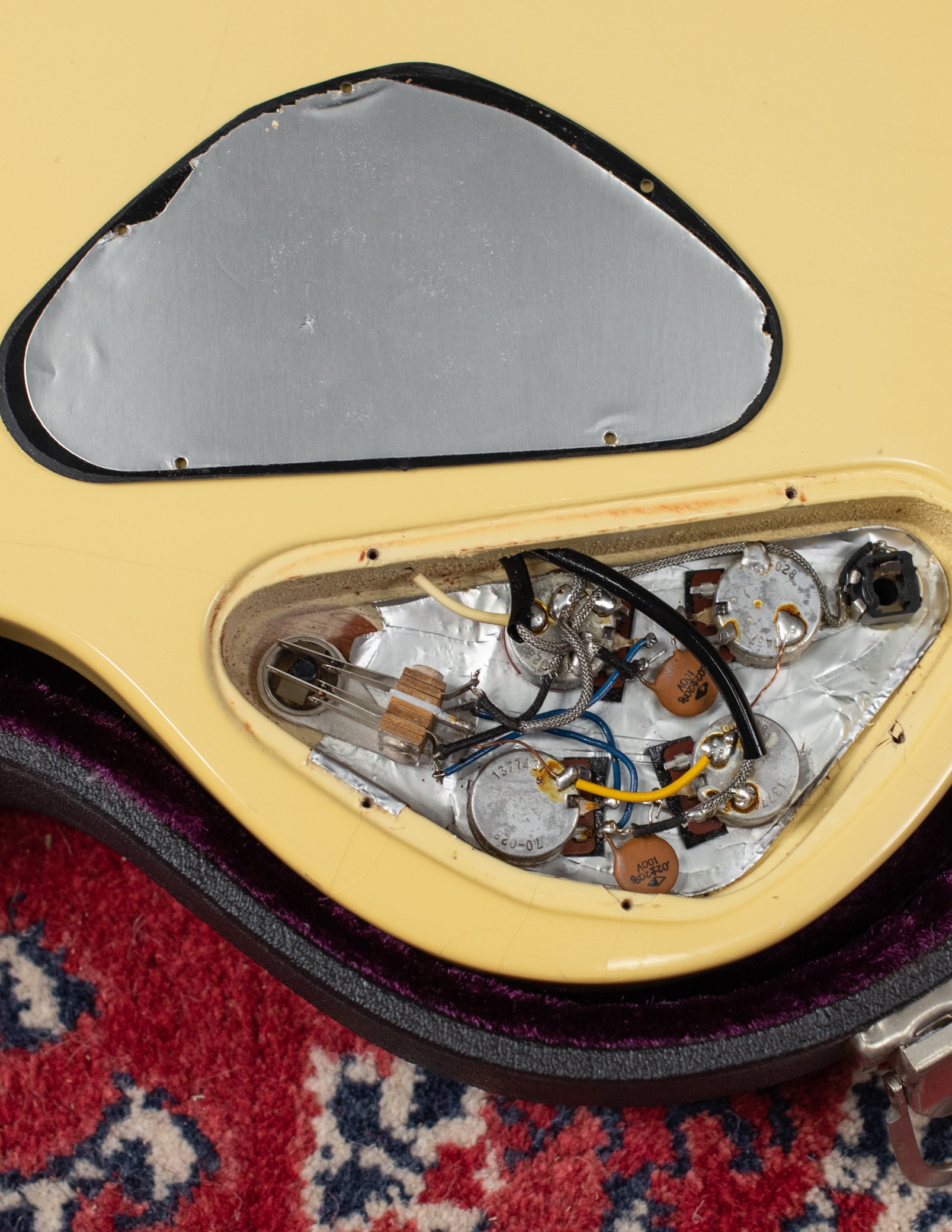Control cavity, potentiometers, capacitors, shielded cavity