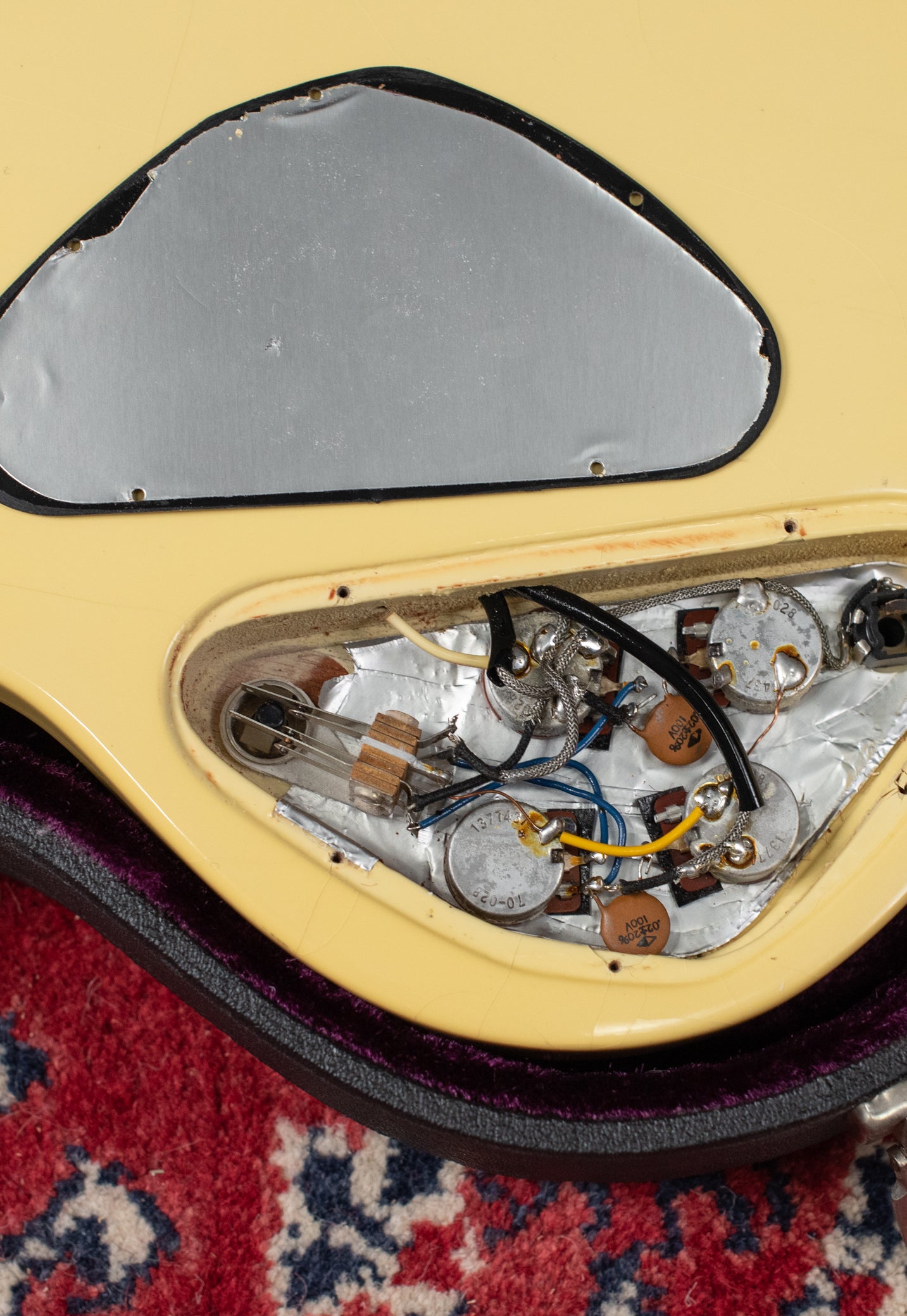 Control cavity, potentiometers, capacitors, shielded cavity