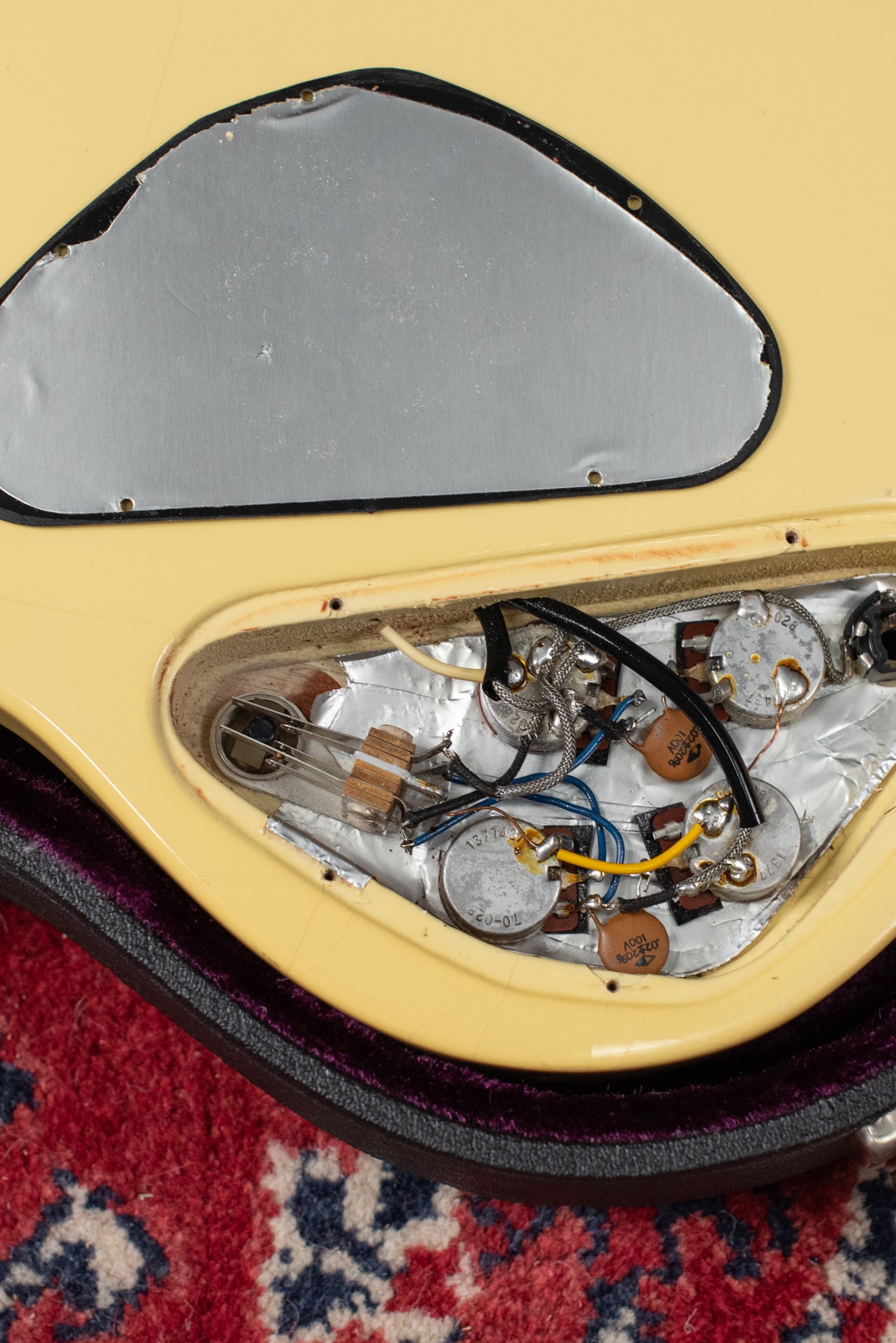 Control cavity, potentiometers, capacitors, shielded cavity