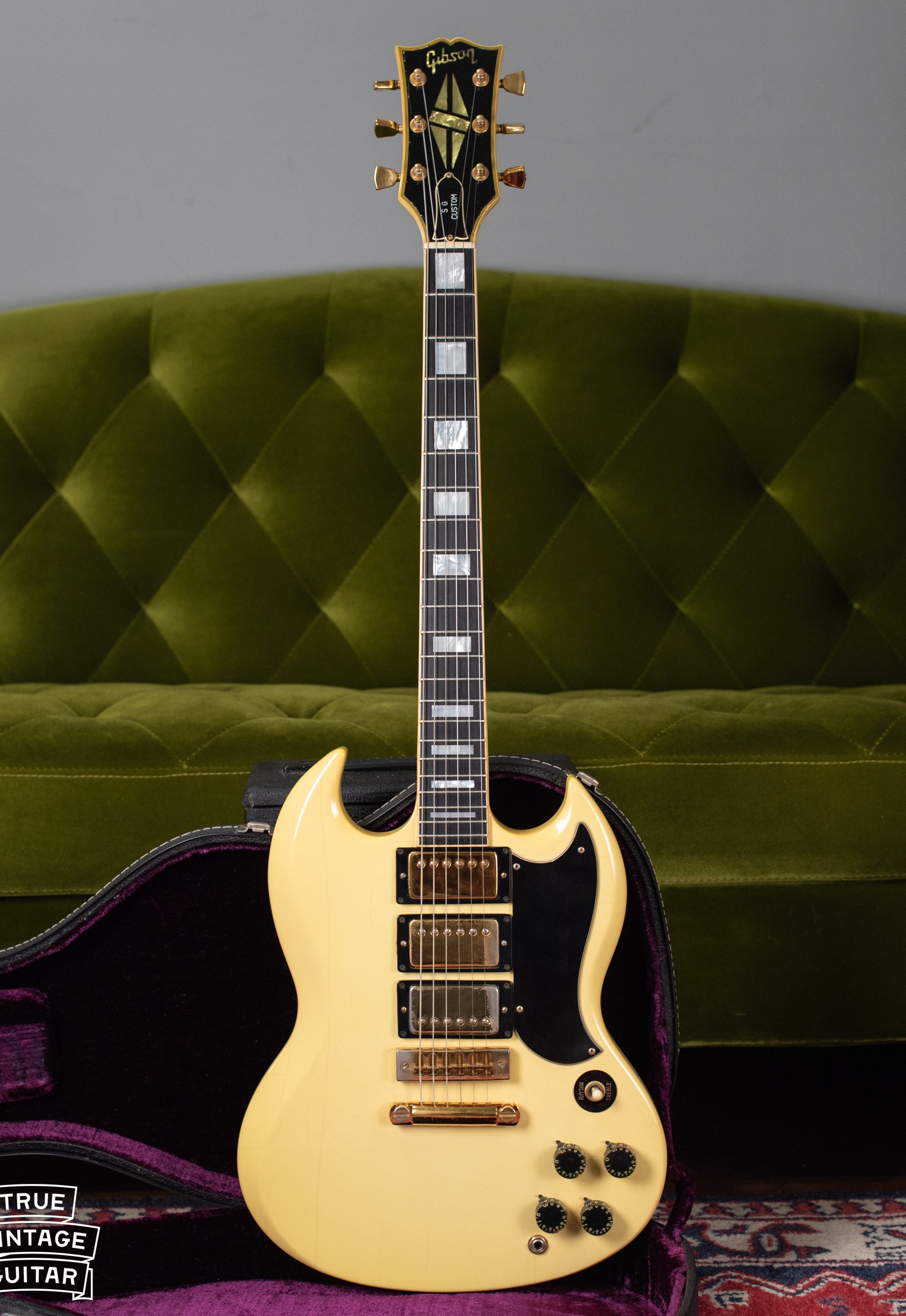 Vintage 1974 Gibson SG Custom White