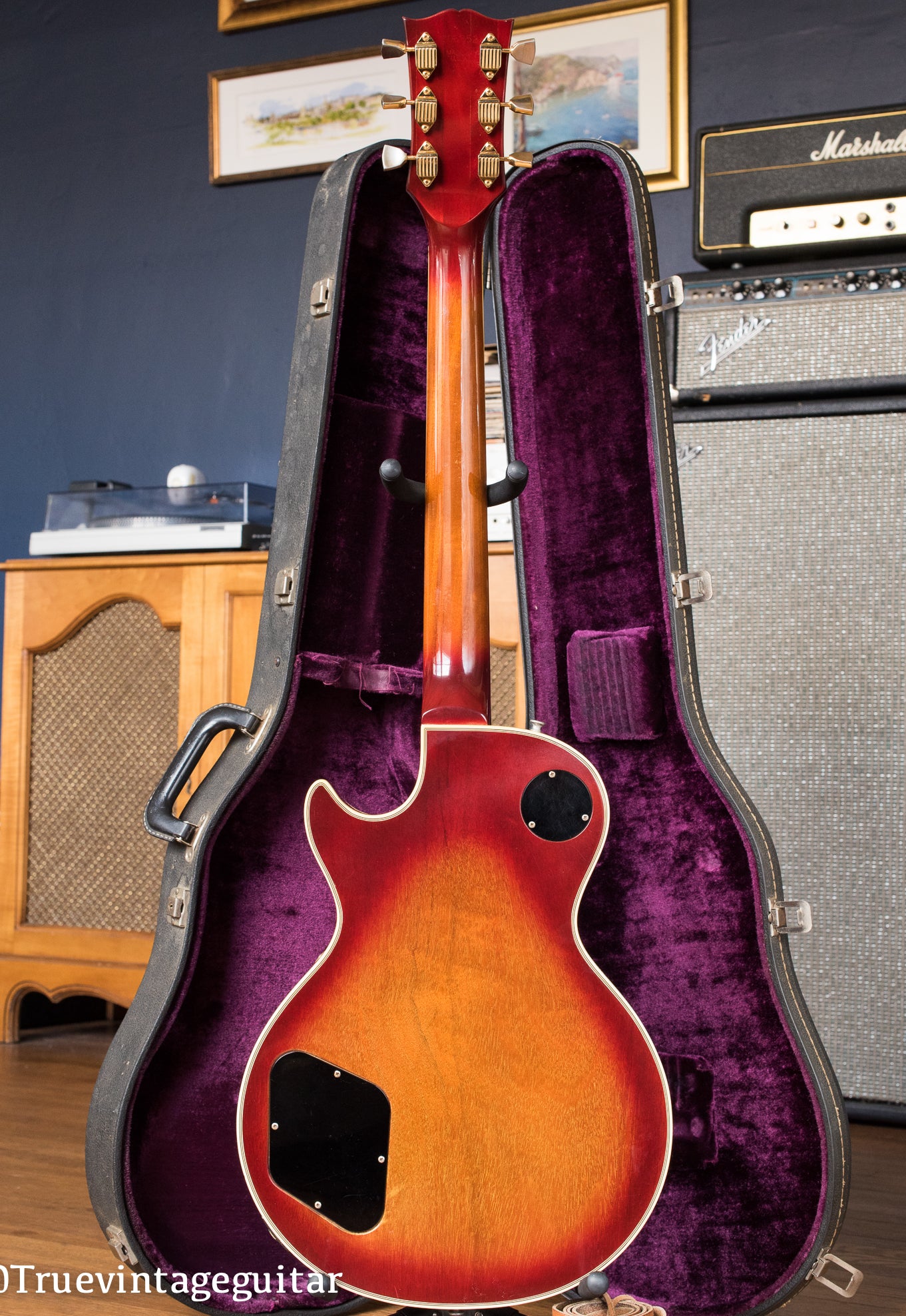 Back, Vintage 1974 Gibson Les Paul Custom Cherry Sunburst