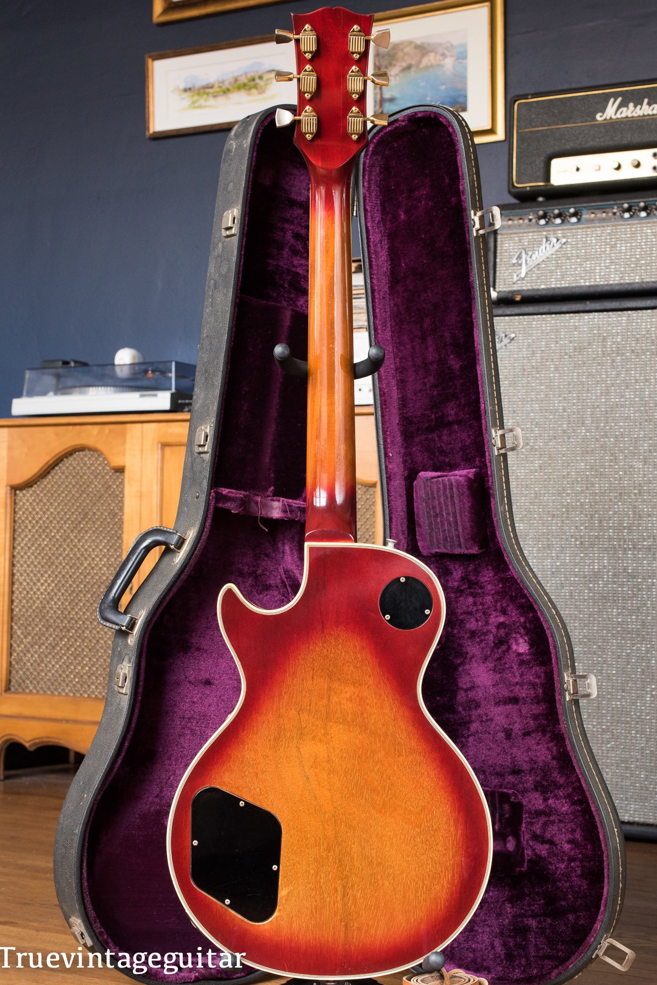 Back, Vintage 1974 Gibson Les Paul Custom Cherry Sunburst