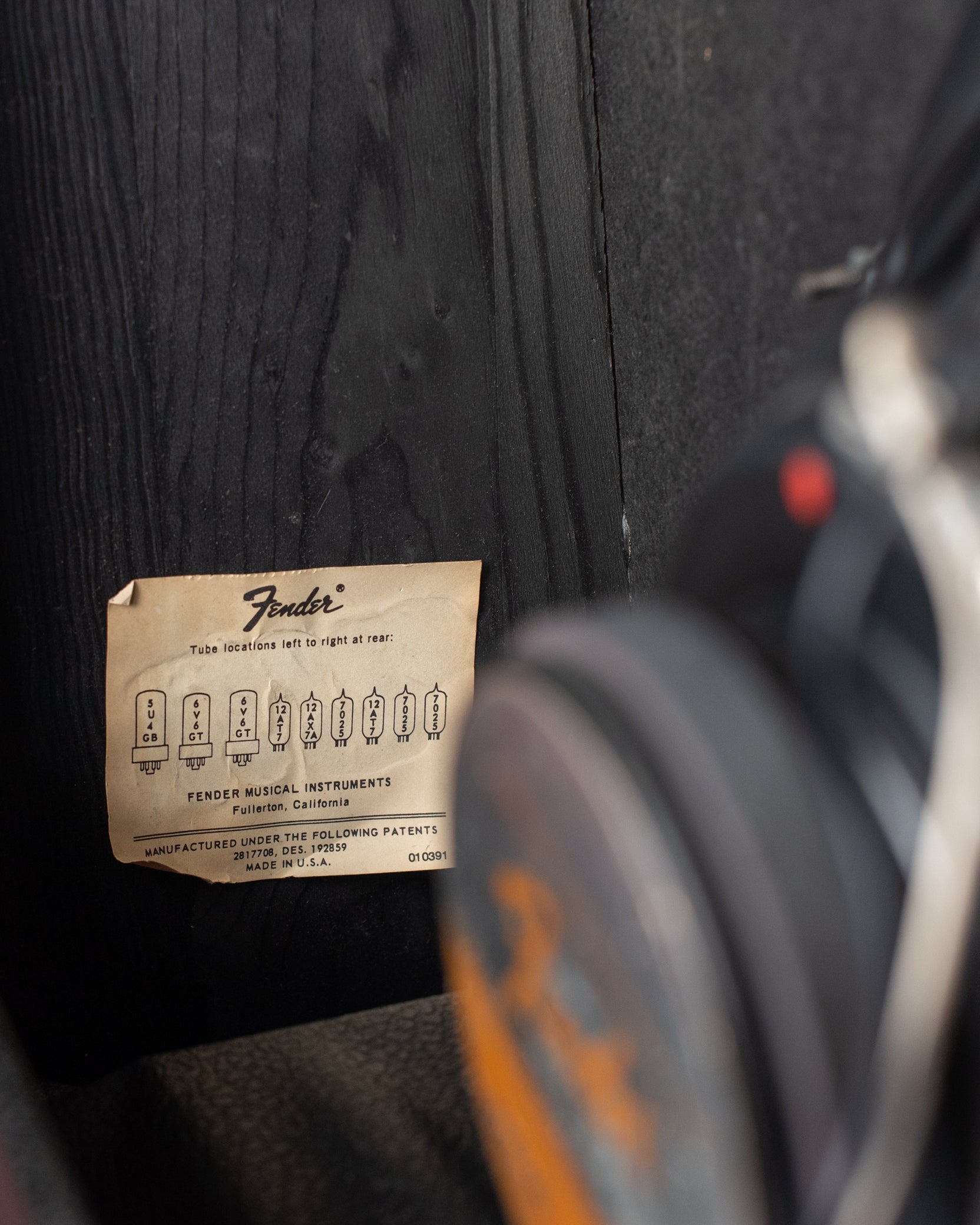 Tube chart 1975 Fender Deluxe Reverb
