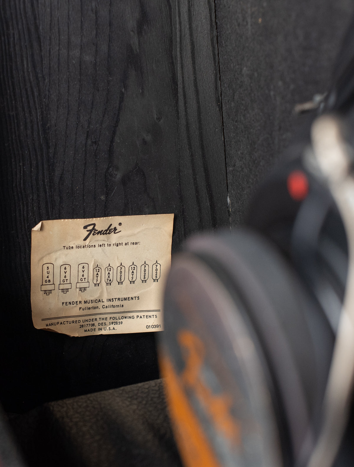 Tube chart 1975 Fender Deluxe Reverb