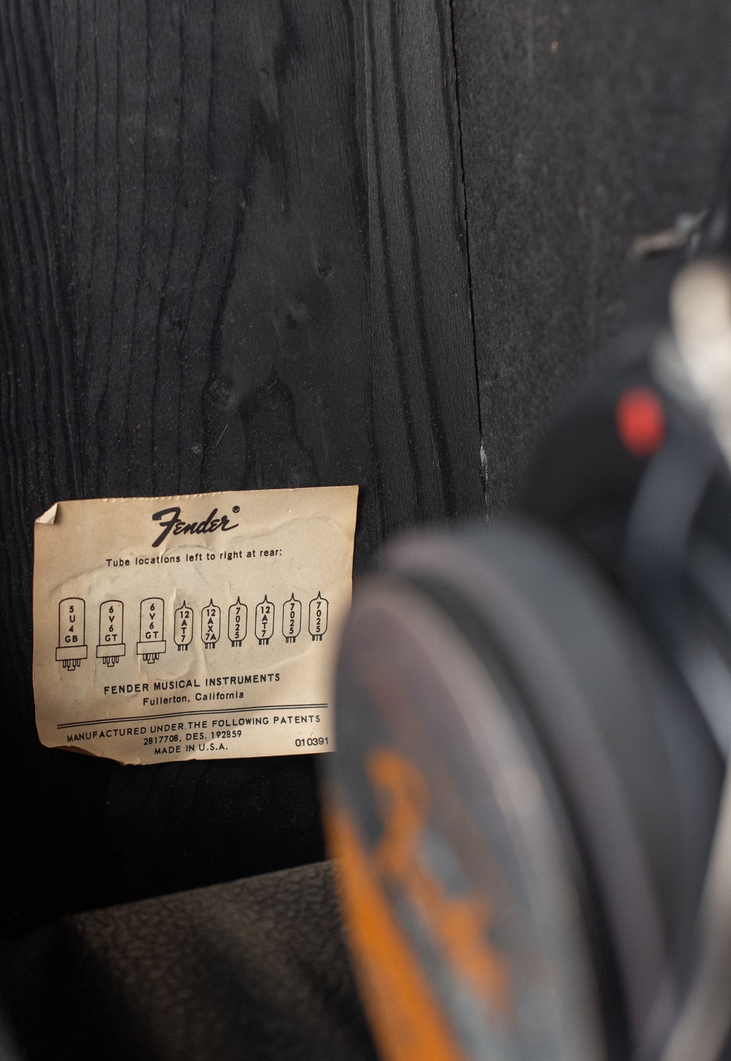 Tube chart 1975 Fender Deluxe Reverb