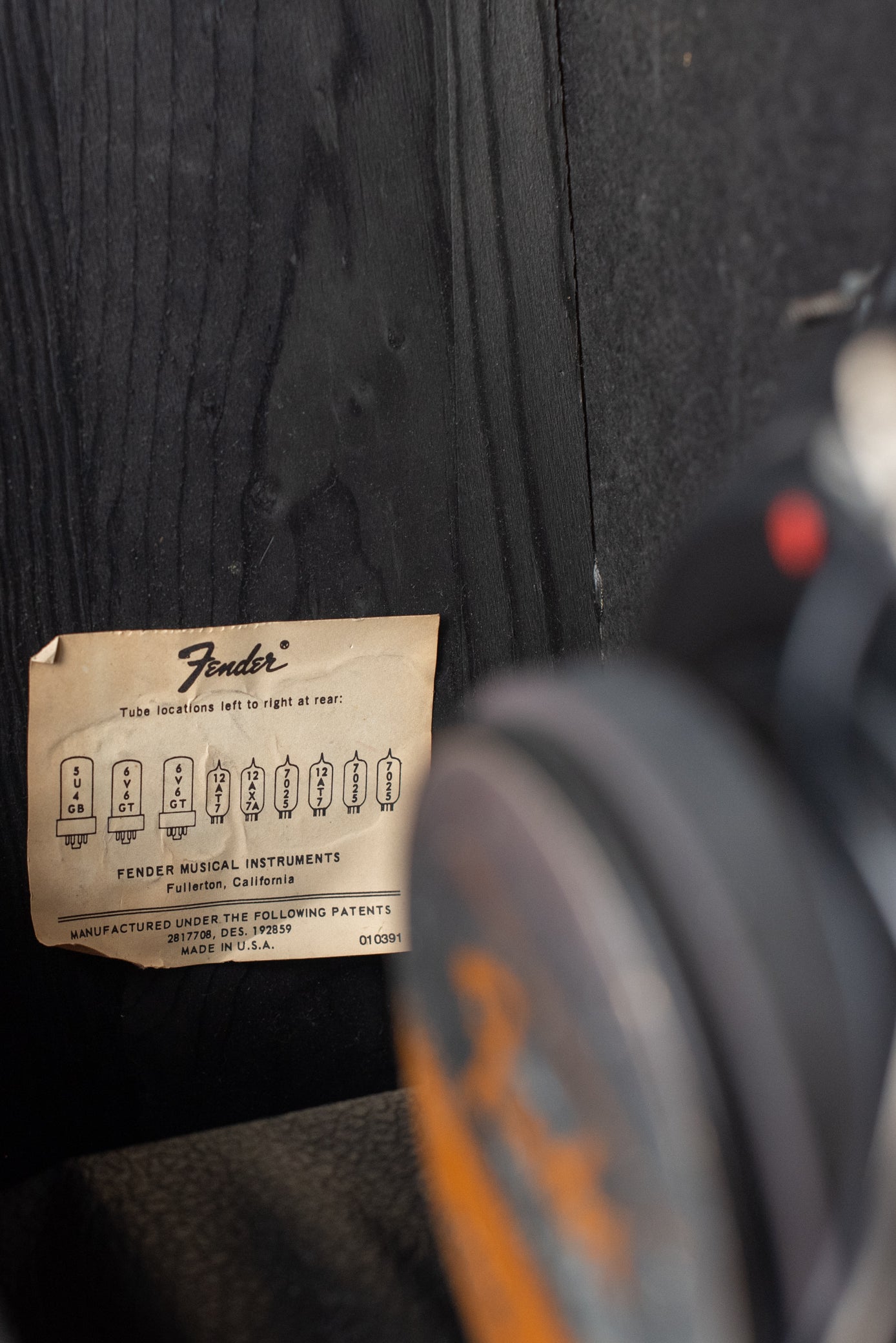 Tube chart 1975 Fender Deluxe Reverb