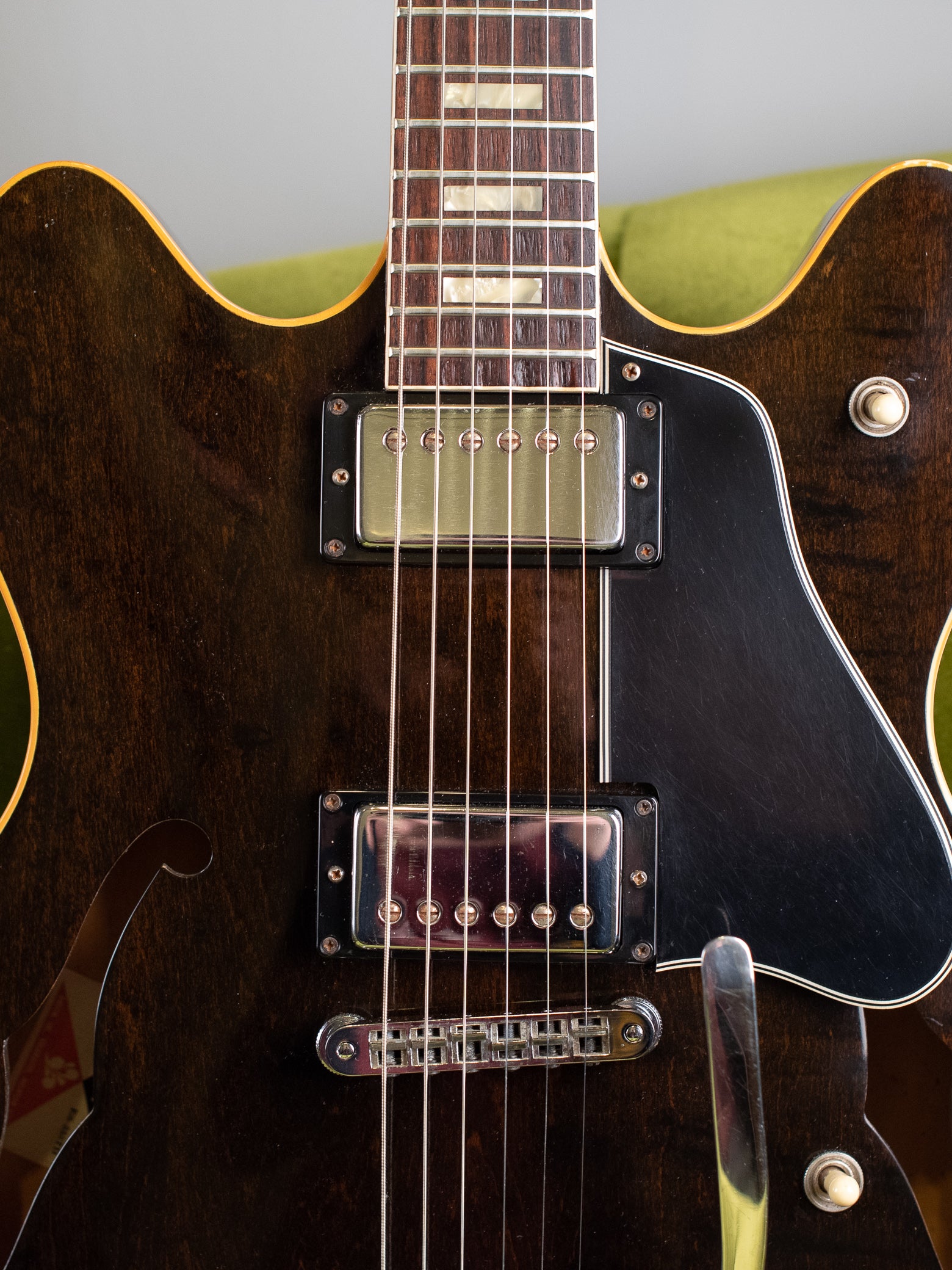 factory coil tap, coil split switch, Vintage 1977 Gibson ES-335 Walnut with Bigsby