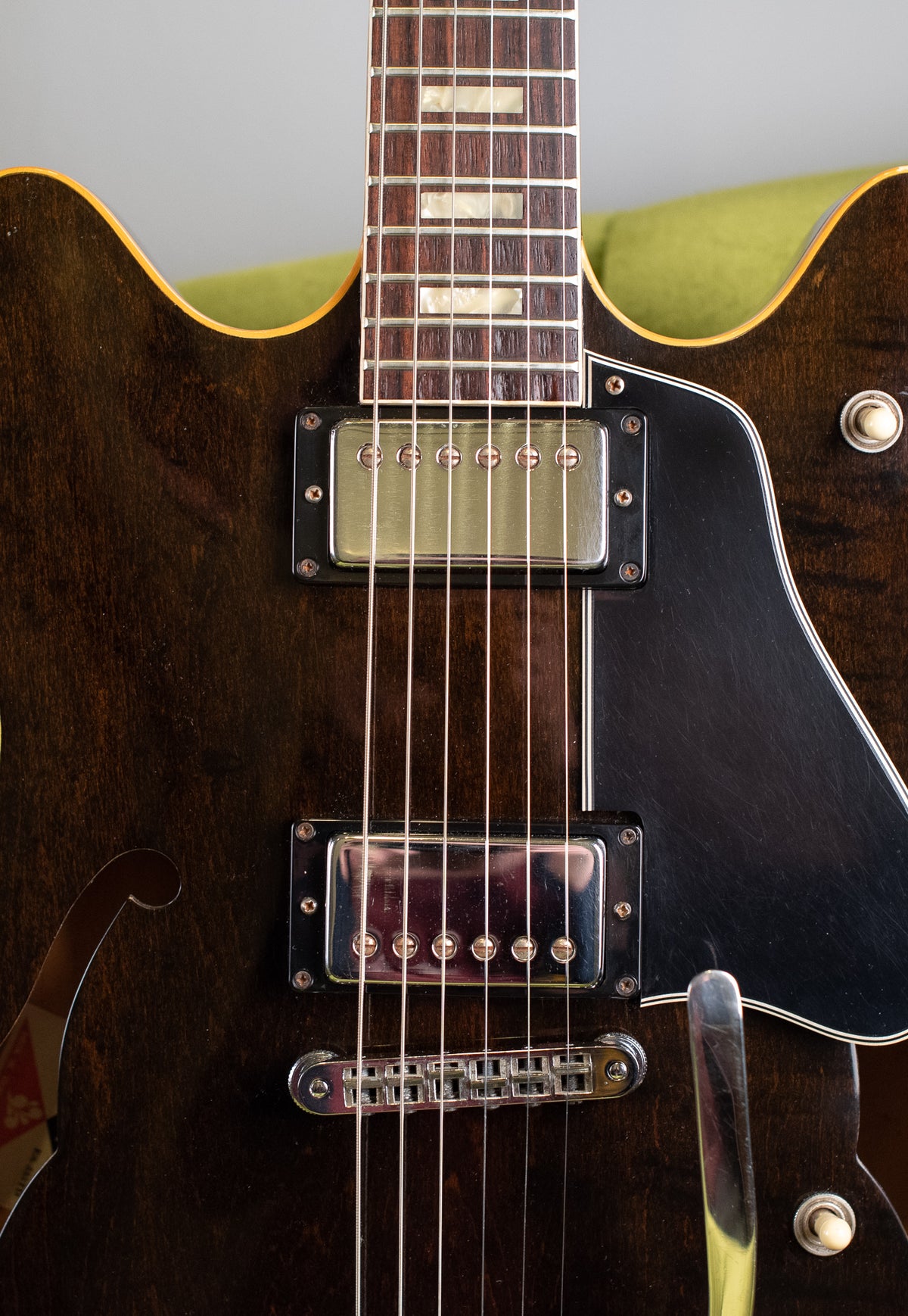 factory coil tap, coil split switch, Vintage 1977 Gibson ES-335 Walnut with Bigsby
