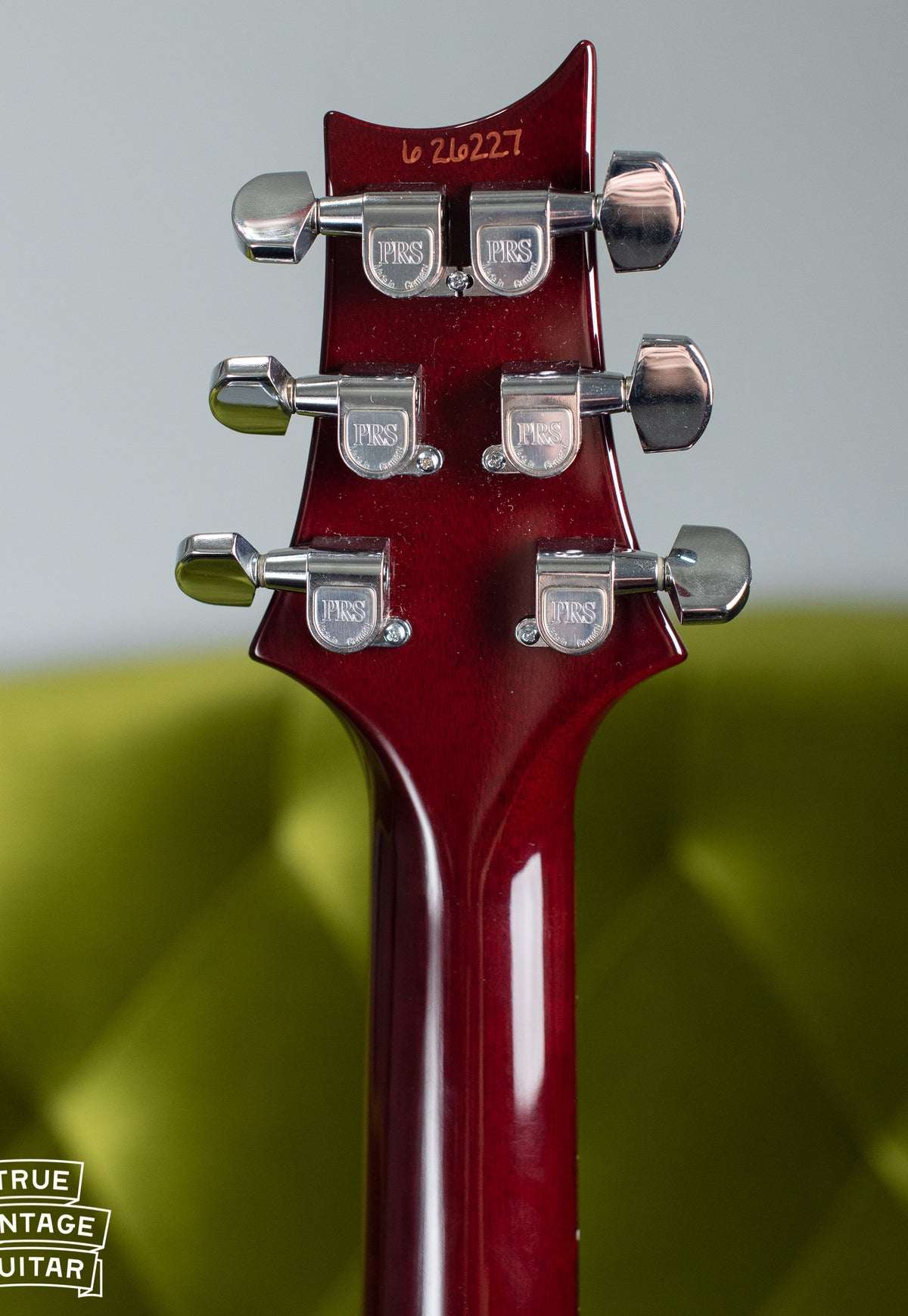 1996 Paul Reed Smith PRS Custom 24 back of neck, hand written serial number