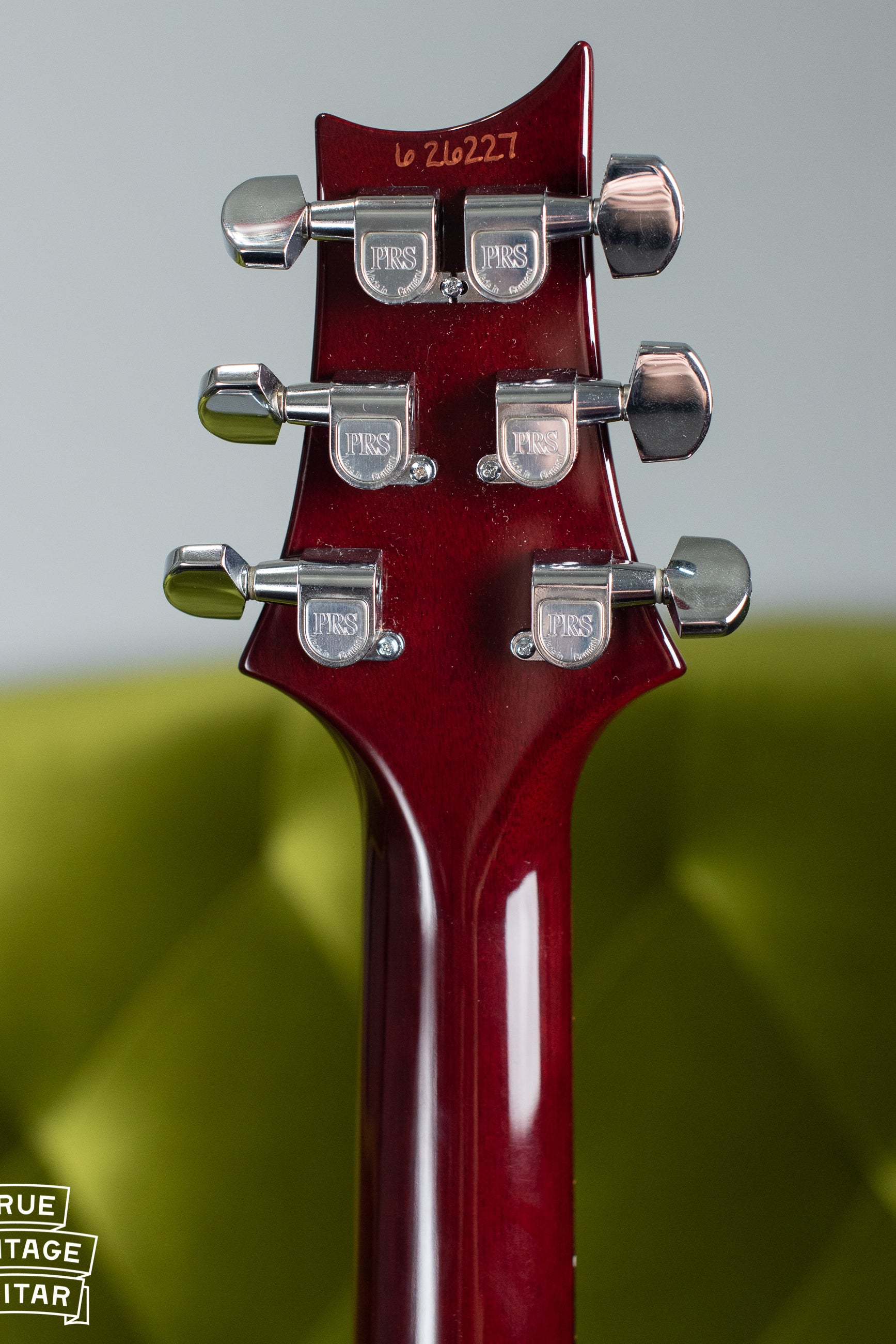 1996 Paul Reed Smith PRS Custom 24 back of neck, hand written serial number
