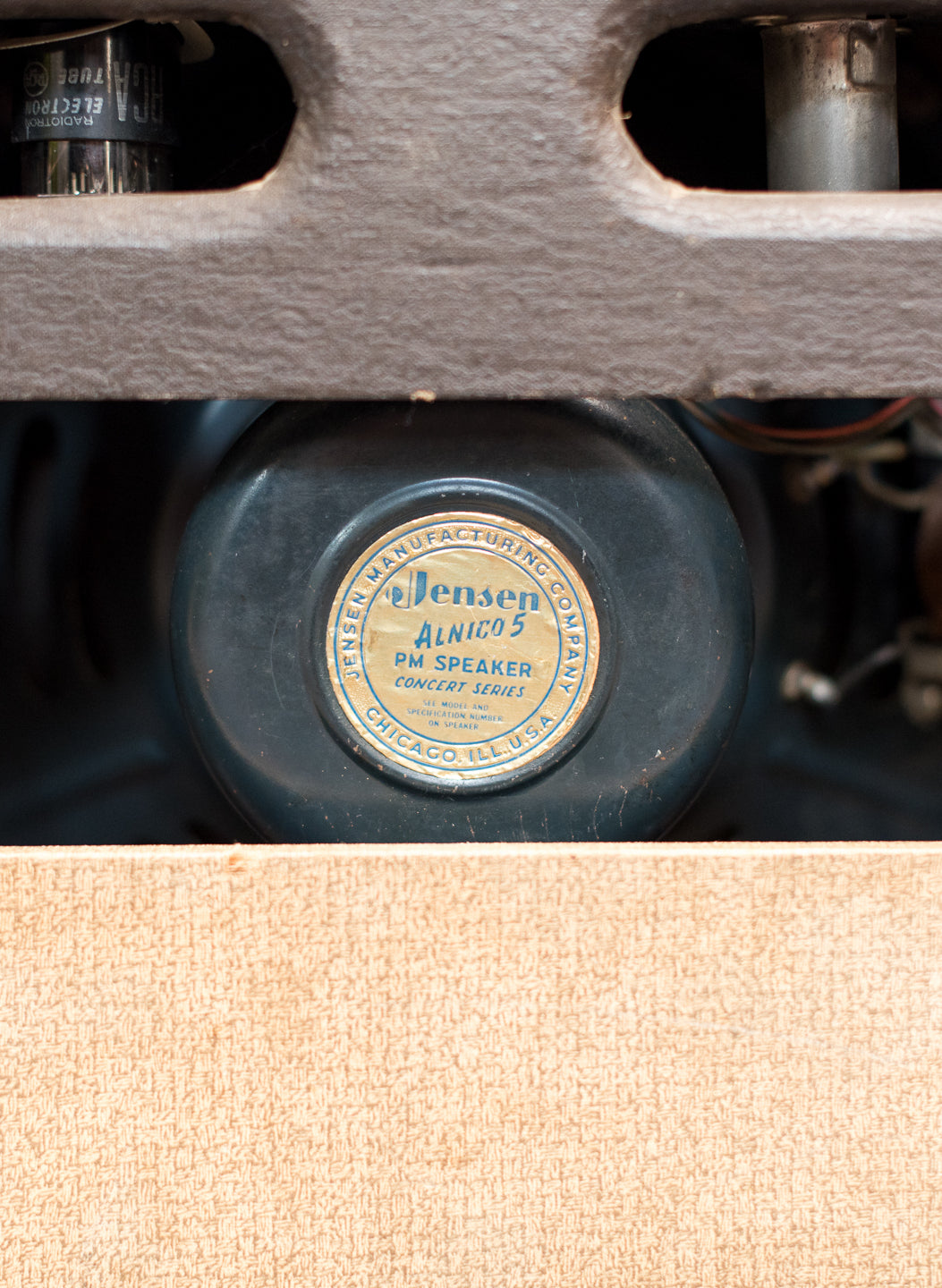 Jensen P12R speaker, Vintage 1957 Gibson GA-20 guitar amplifier