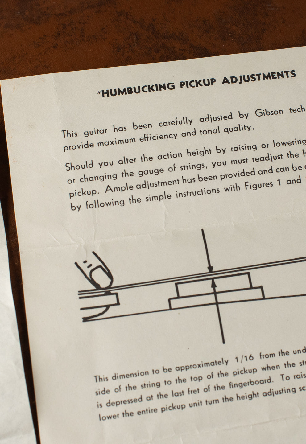 Vintage Gibson humbucker ajdustment instructions