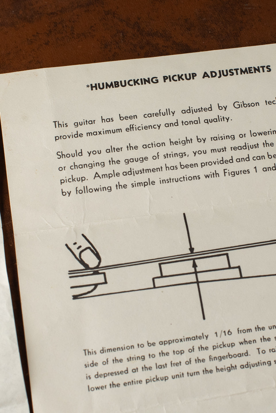 Vintage Gibson humbucker ajdustment instructions