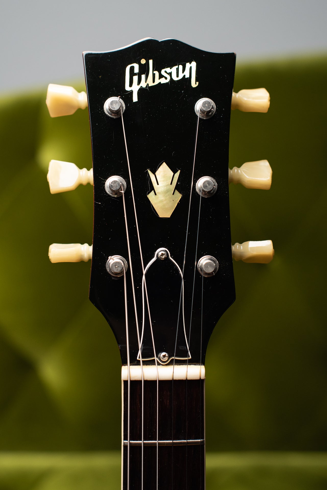 1965 Gibson SG Standard headstock Gibson logo