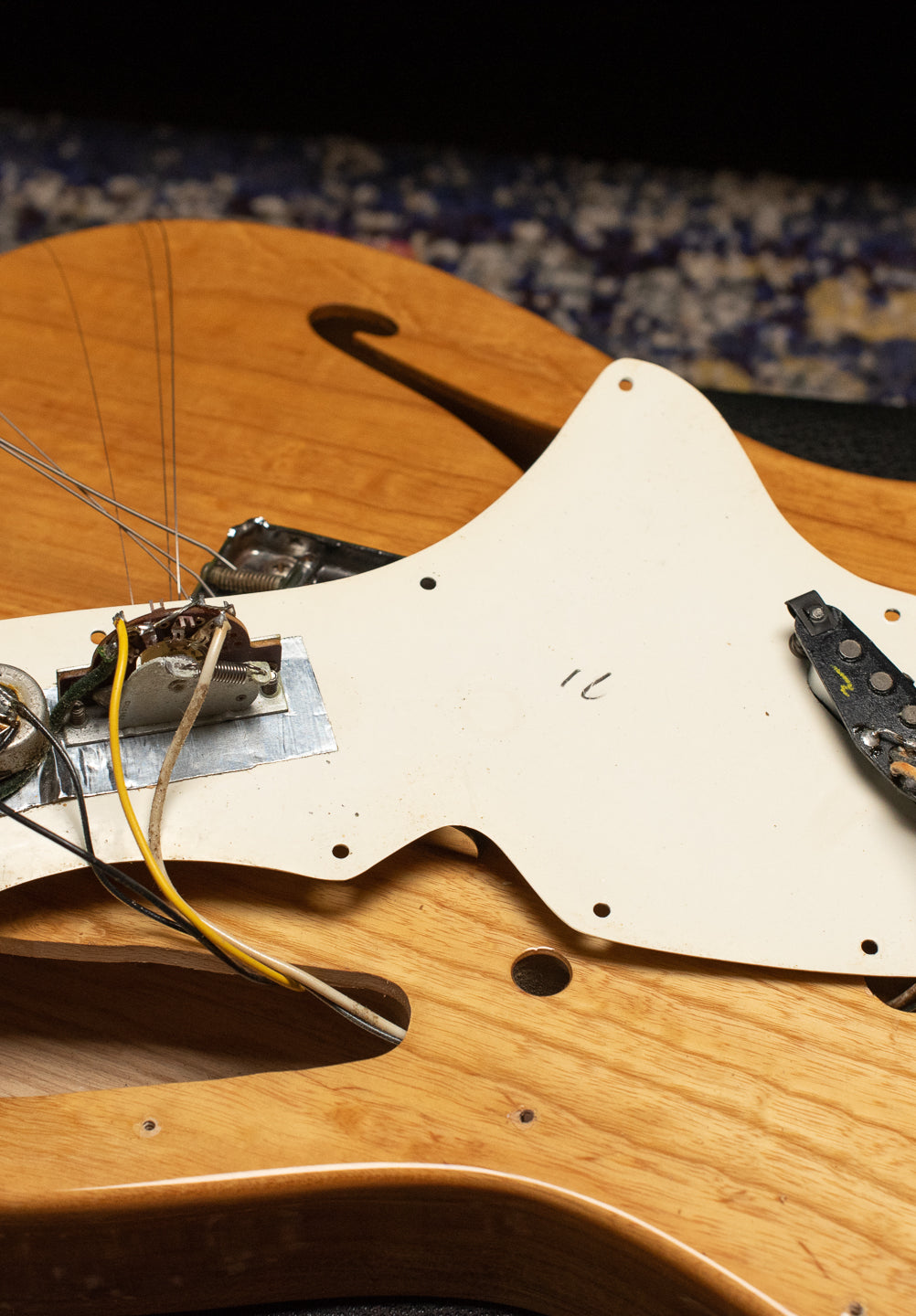 1969 Fender Telecaster Thinline electronics, under pickguard
